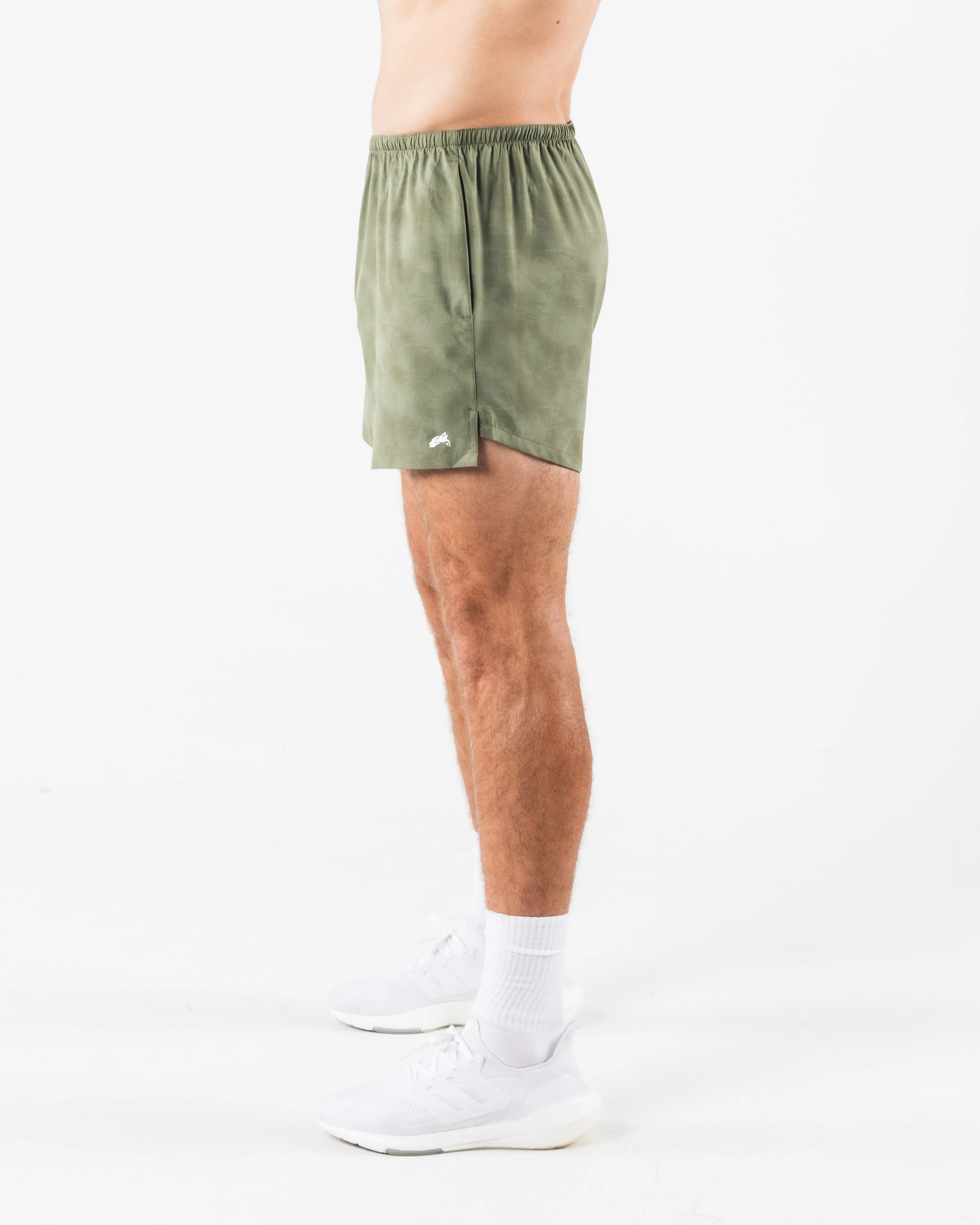 Dynamic Short - Reseda Print Flexible Gusset Design Athletic Comfort