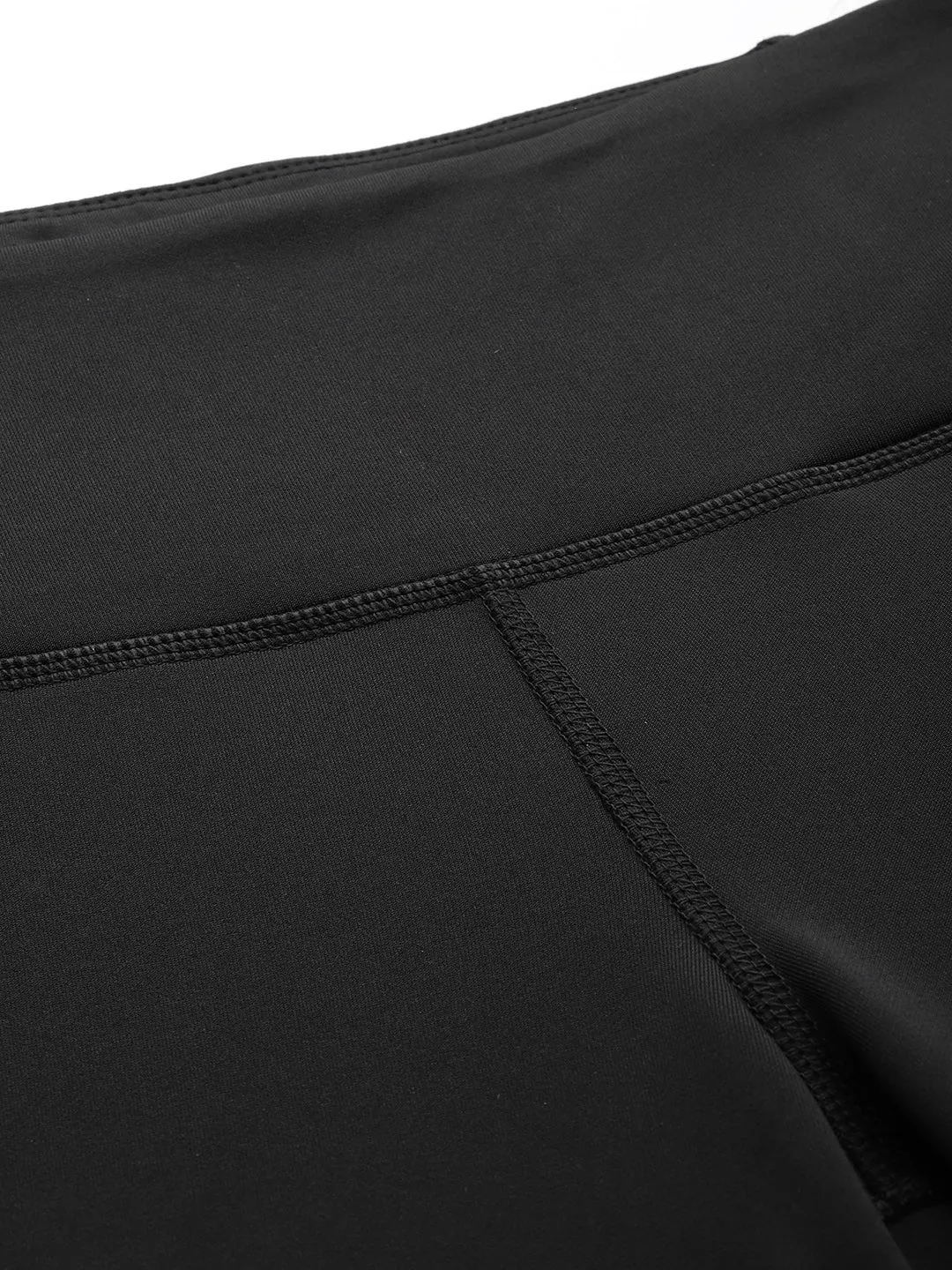 Outdoor Running Luxury Choice Alcis Women Black & Grey Colourblocked Cropped Sport Tights