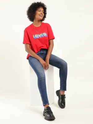 Women's 711 Blue Skinny Fit Mid Rise Jeans Comfortable clothing