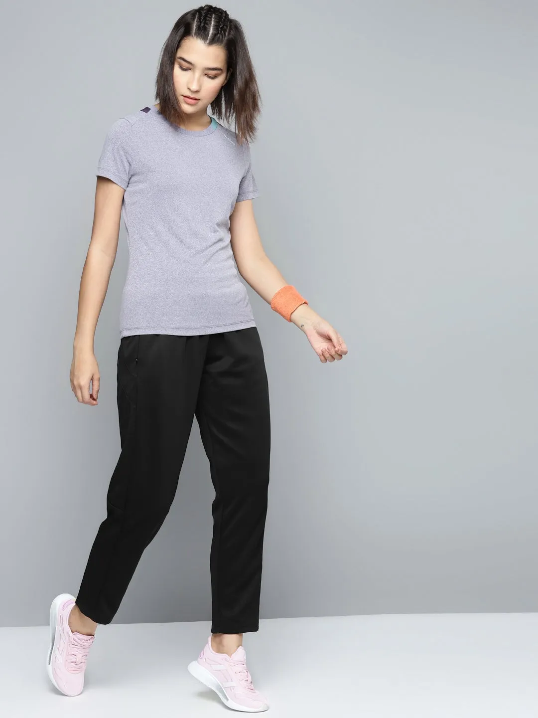 SeamlessPockets Non Restrictive Cut Alcis Women Solid Black Track Pant