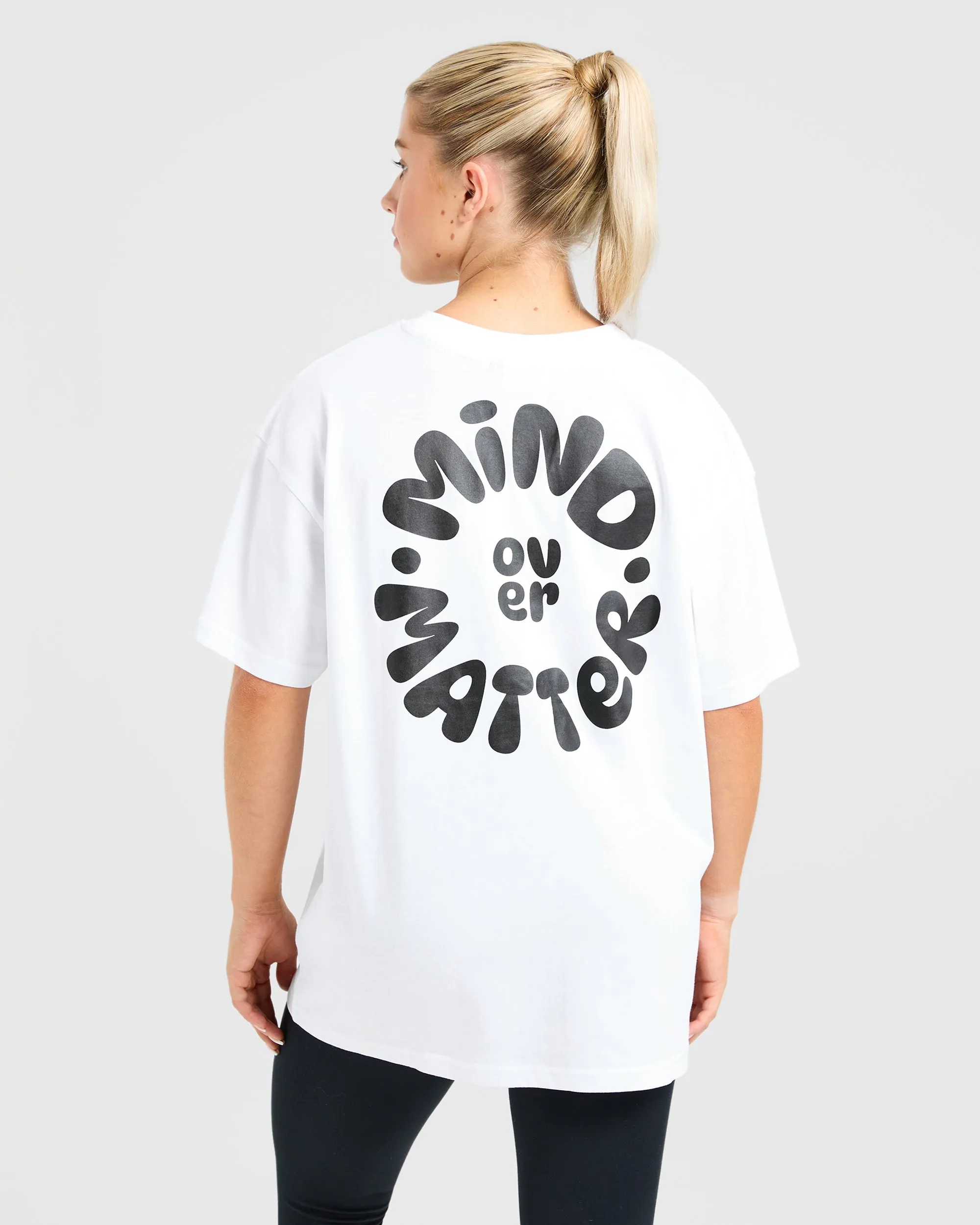 UltraBreathable Mesh Mind Over Matter V2 Oversized T Shirt - White Air Comfort Flexible Fabric