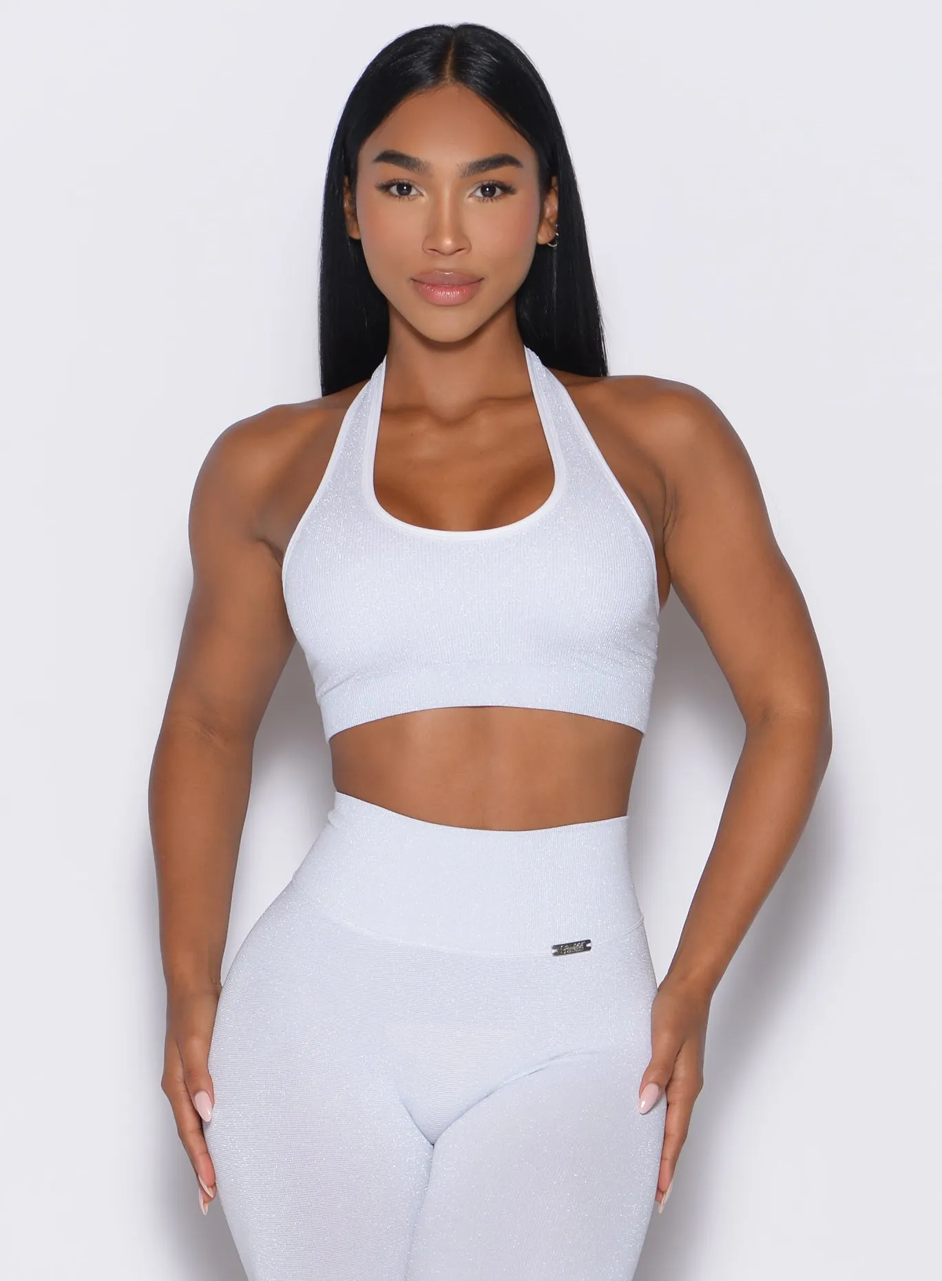 Shimmer Backless Bra Mesh Fabric