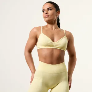Lightweight Bra Vanquish Elevate Seamless Butter Yellow Minimal Bra