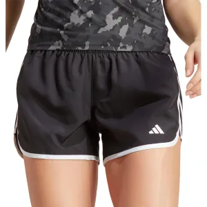 adidas 4 Inch Marathon 20 Womens Running Shorts - Black Minimalist Look Workwear