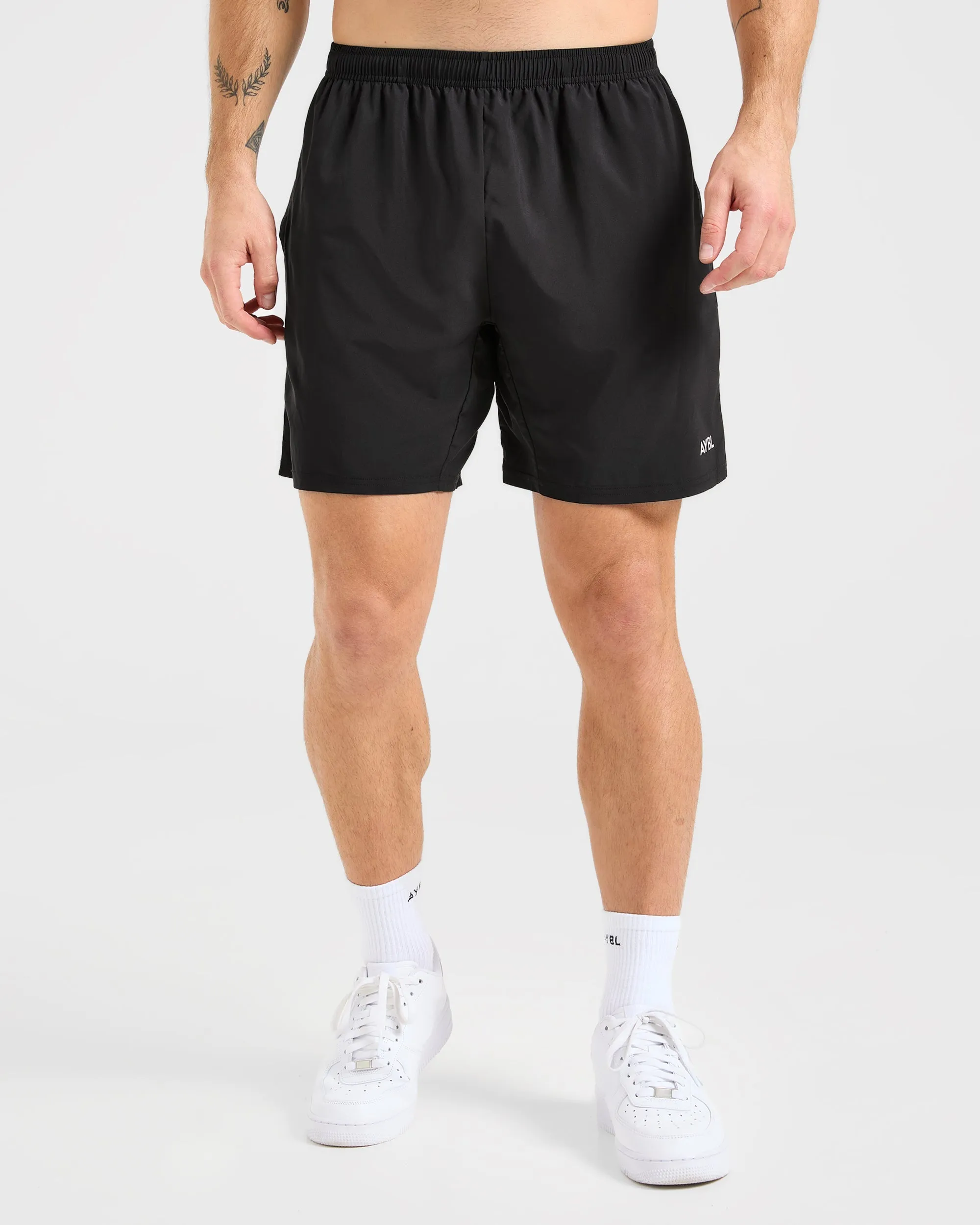 maternity option Wind Resistant Panels Core 7" Shorts - Black