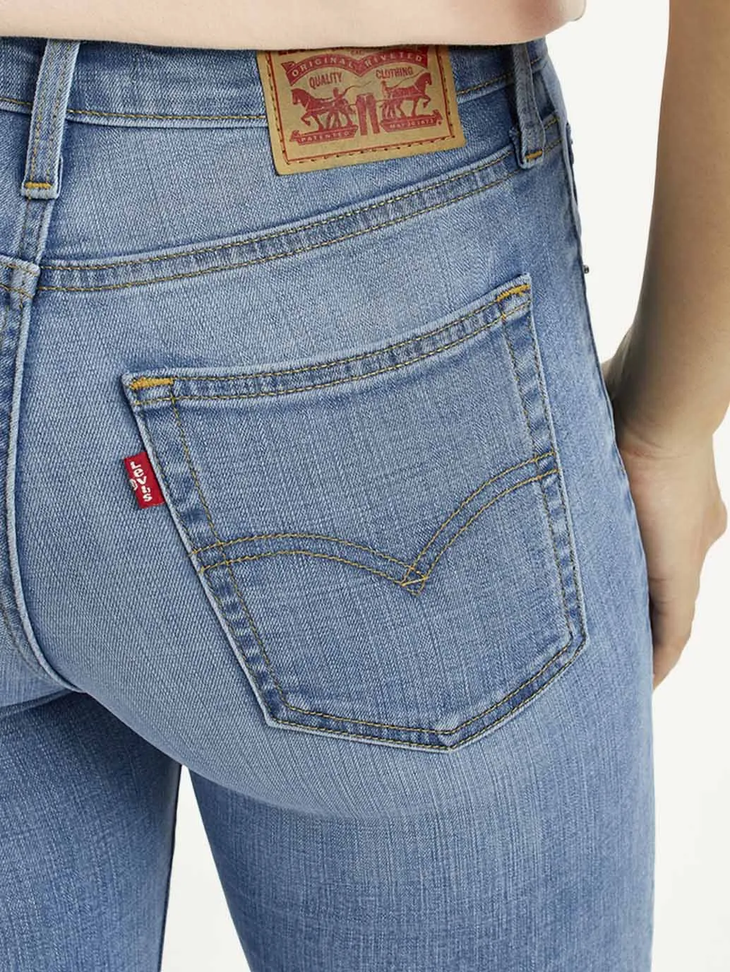 Daily Casual Bootcut style Women's 721 Light Indigo Skinny Fit High Rise Jeans