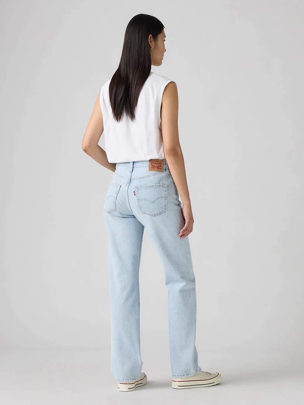 Women's 501'90s Light Indigo Straight Fit Mid Rise Jeans Everyday Loose Music Event
