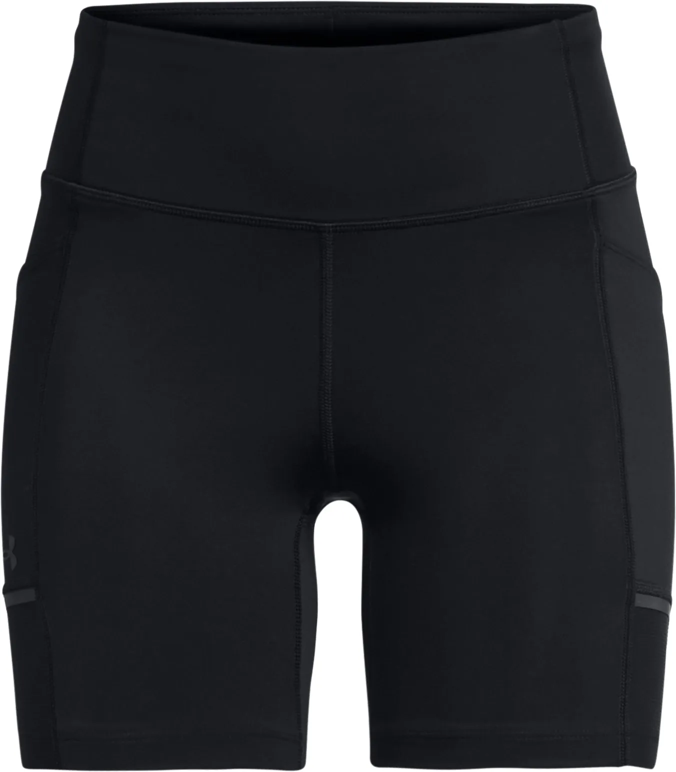 Under Armour Launch 6 Inch Womens Short Running Tights - Black Adjustable Drawcord