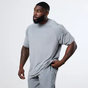 Vanquish Essential Steel Grey Performance Oversized T Shirt Vintage Look
