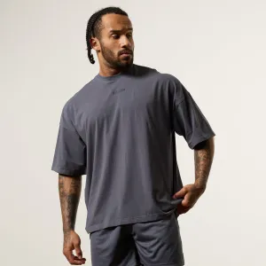 Breathable mesh lining Office Wear Vanquish Essential V2 Denim Blue Oversized Boxy T Shirt