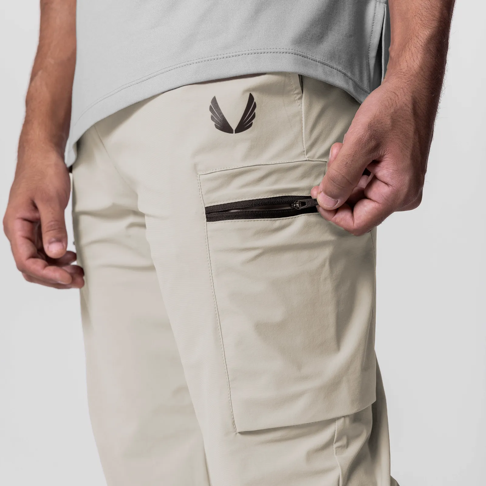 FlameRetardantTreatment Quick Access Pockets 0656. Tetra-Lite? Standard Zip Jogger - Sand Smoke