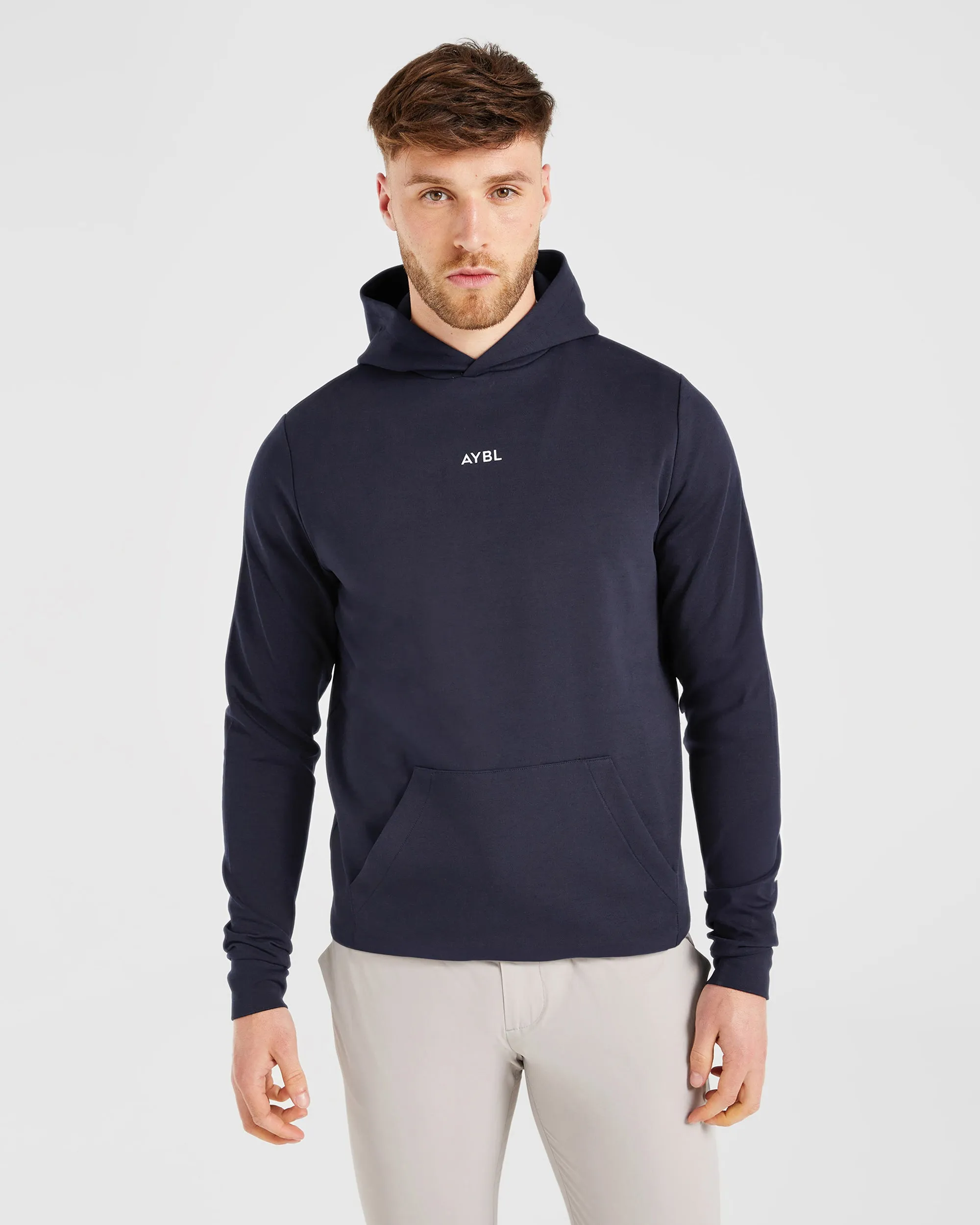 Retro Vibe Street Cool Performance Hoodie - Navy