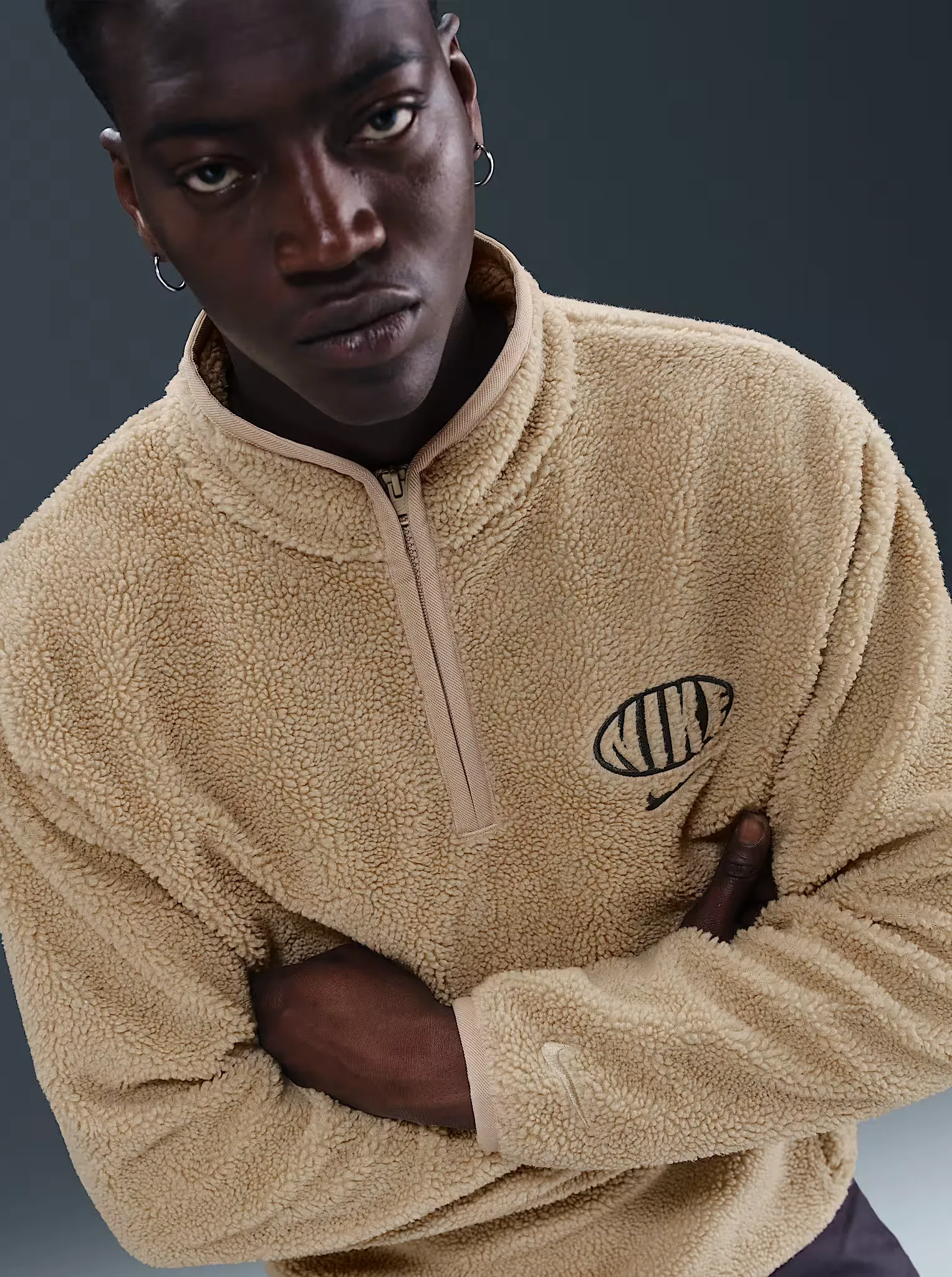 1/4 Zip Sherpa Track Top Modern Street