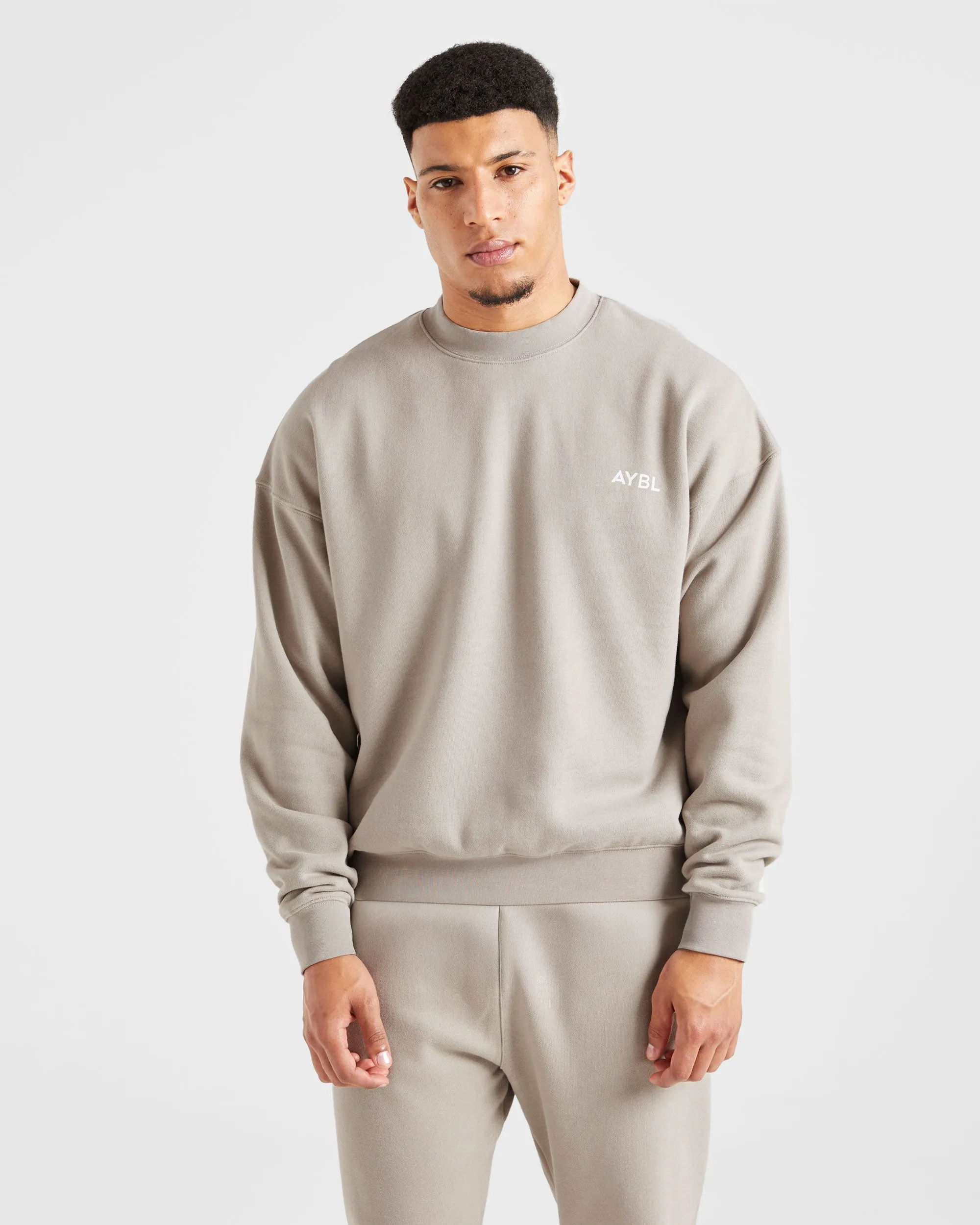Warm Garment Eco-Friendly Fabric Essential Oversized Sweater - Stone