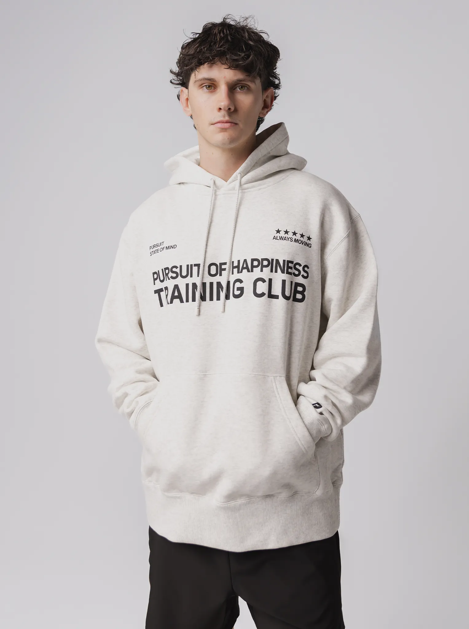 Training Club Heavyweight Pullover In Heather Grey sequined details
