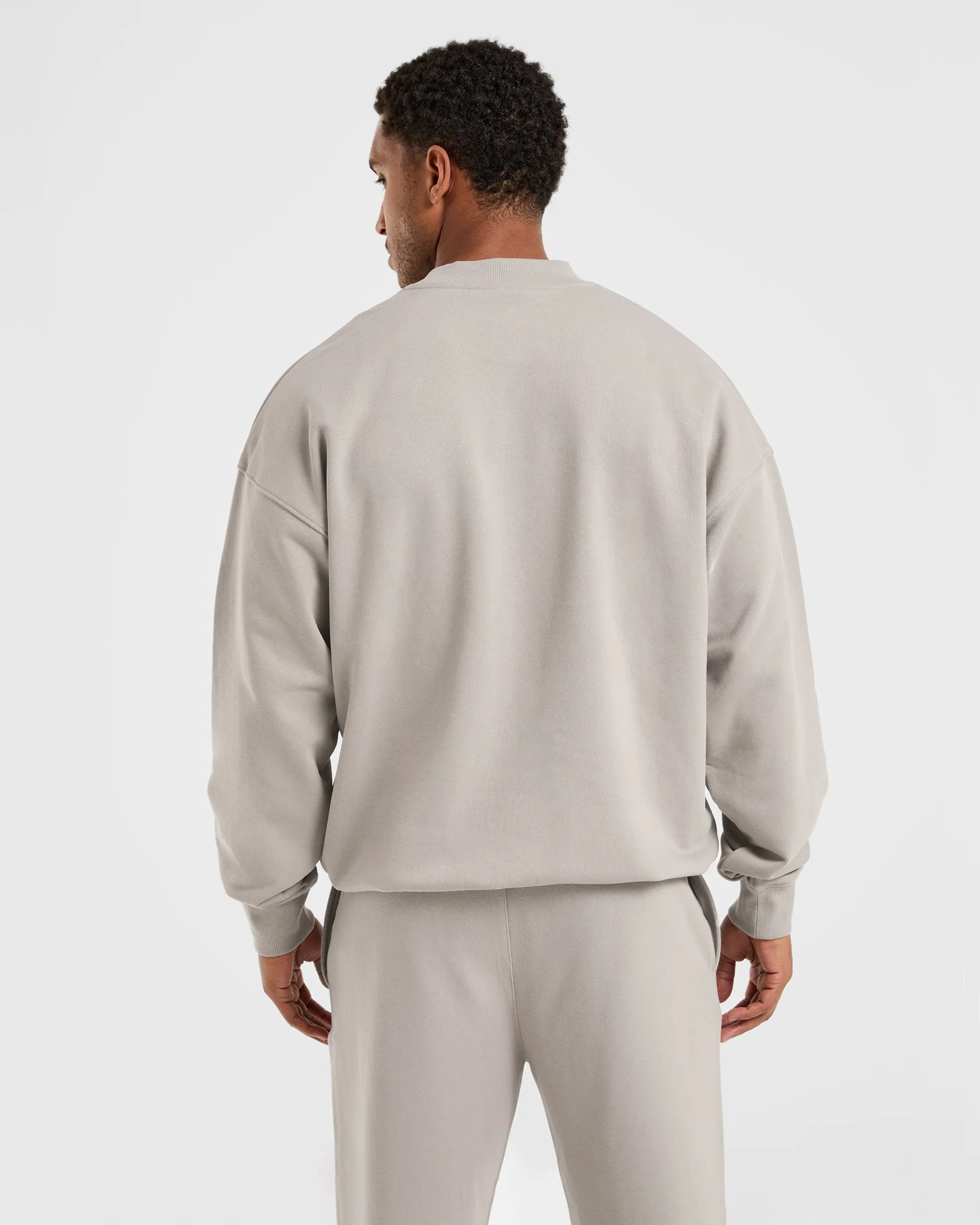Bonded Seam Construction New Arrival Craft Oversized Sweater - Fog