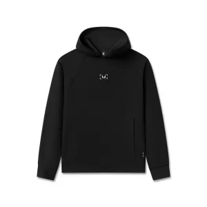 1019. Deltapeak? Oversized Hoodie - Black Seamless Side Panels