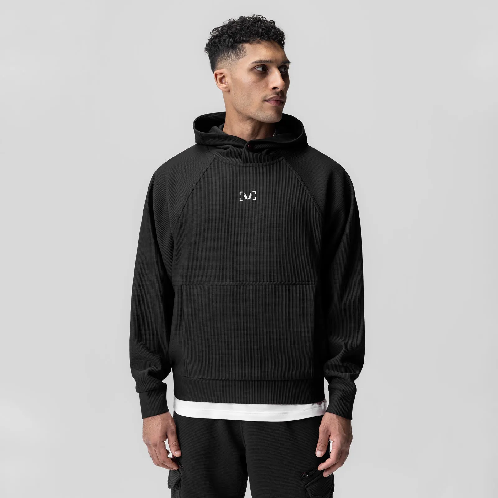 Kangaroo Pocket 1019. Deltapeak? Oversized Hoodie - Black