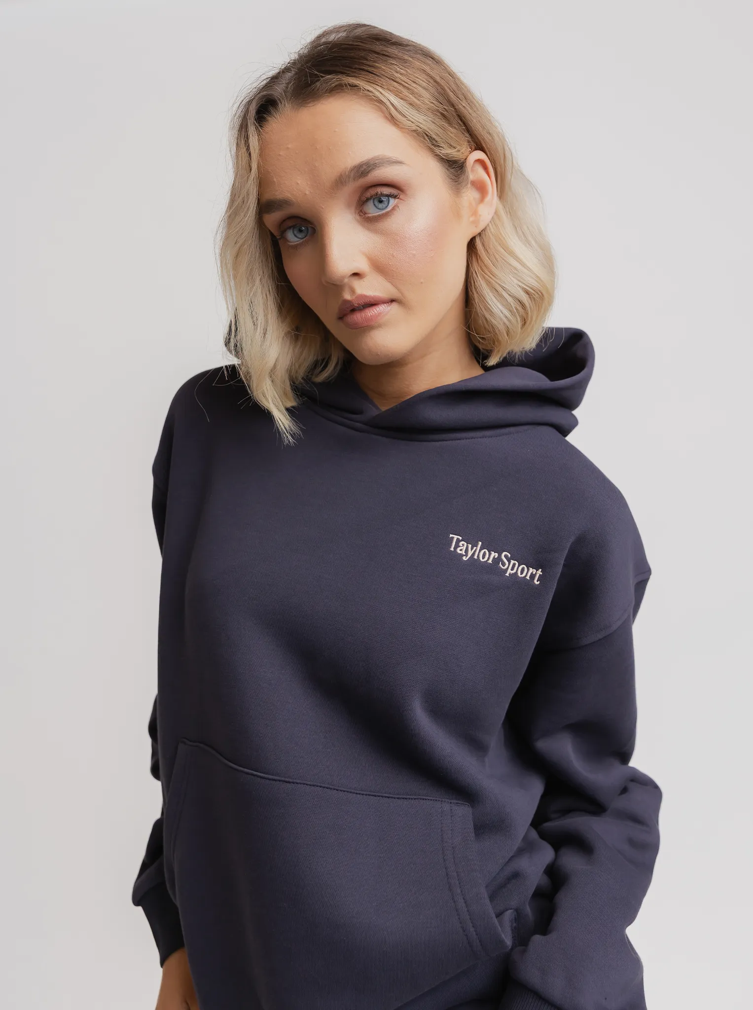 Heritage Hoodie in Midnight Button front