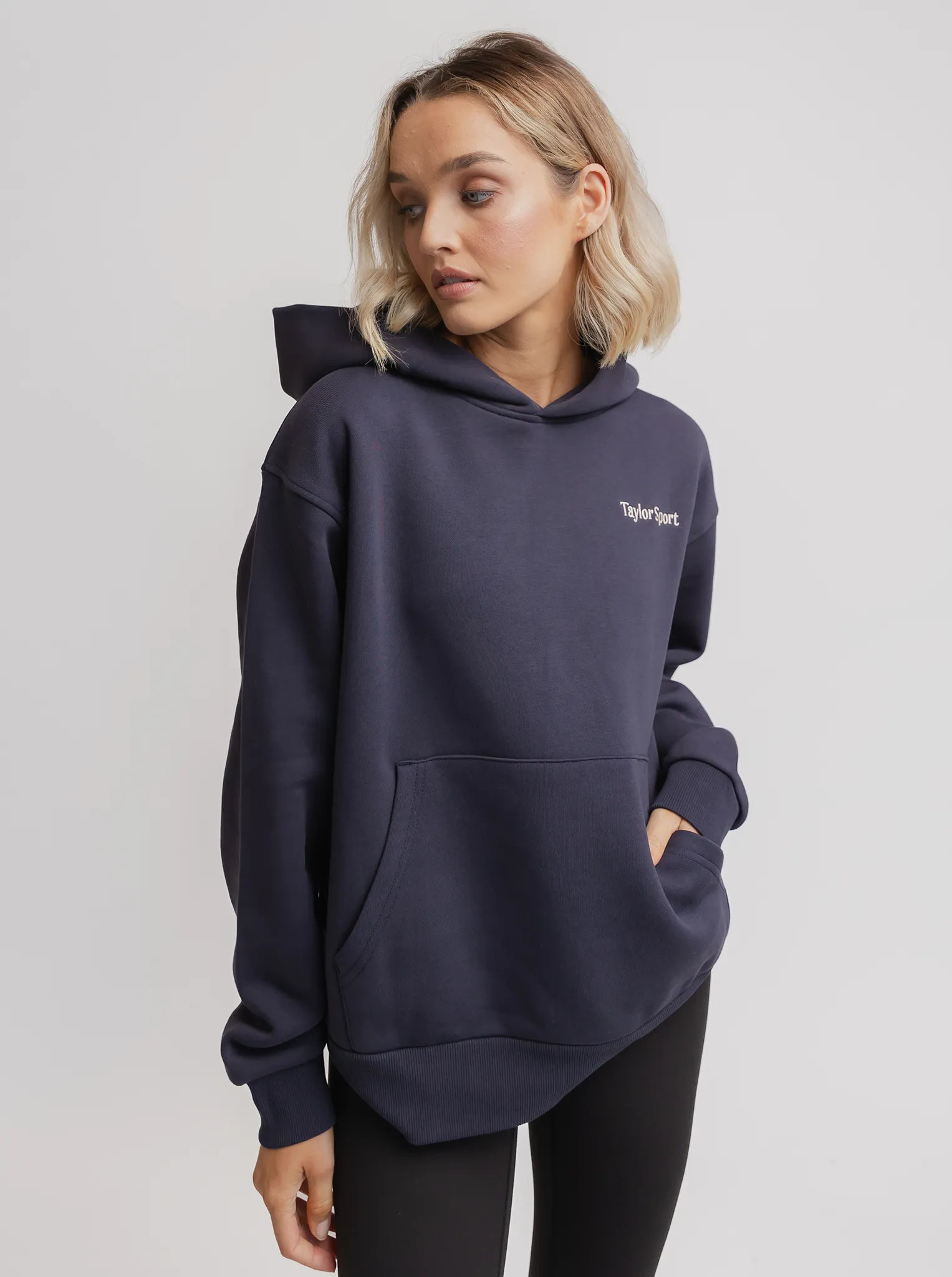 Heritage Hoodie in Midnight Scoop neck Hunting wear
