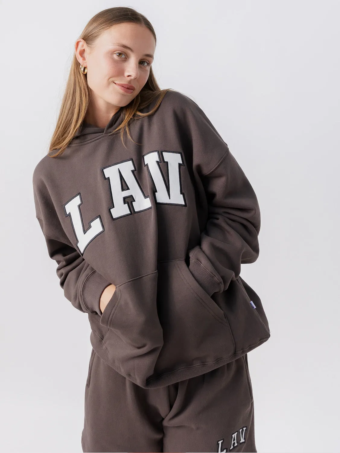 Applique Hoodie Abrasion Resistant Fabric Cozy Sense