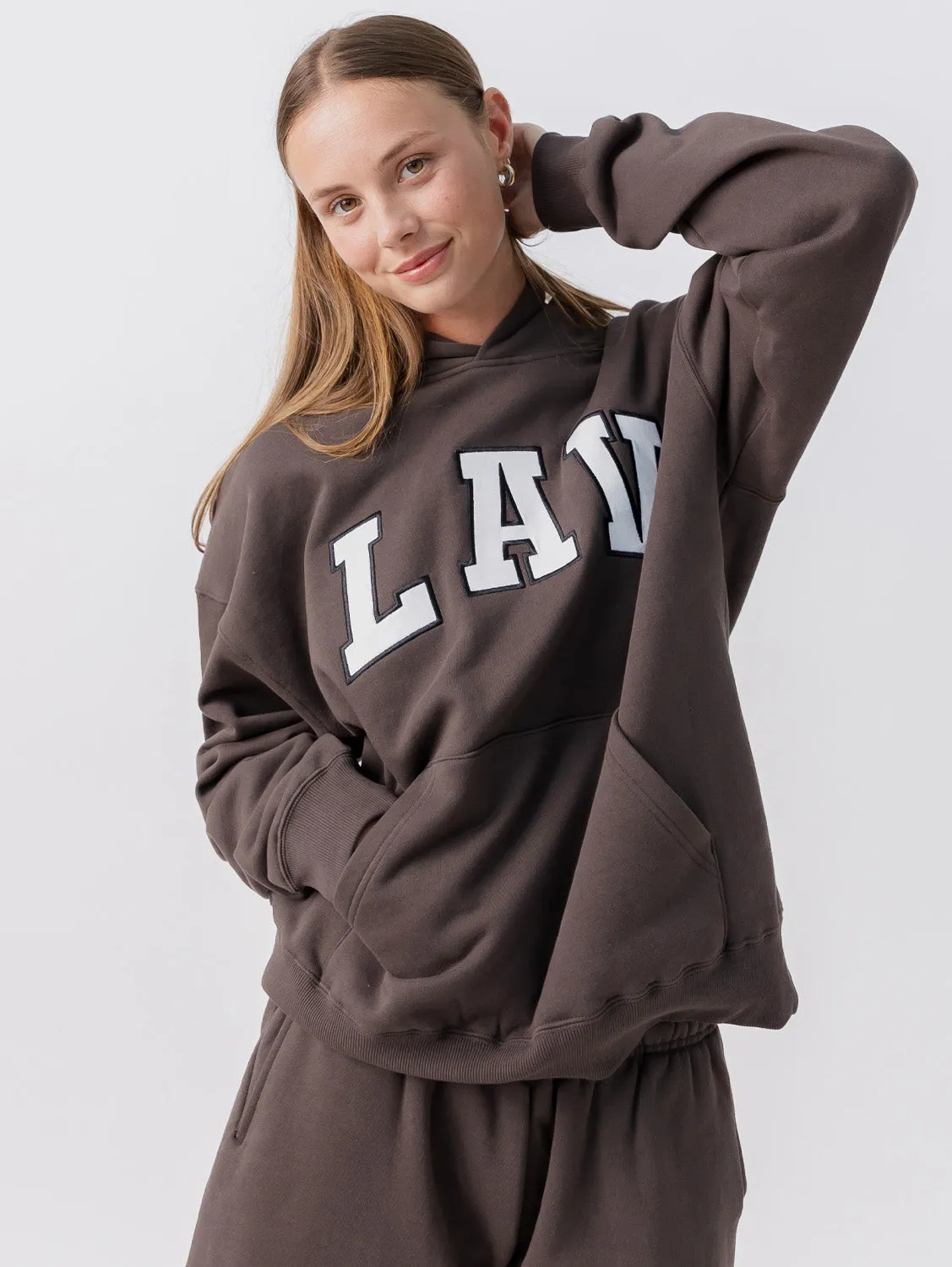 Applique Hoodie Springbok like Stretchable Material