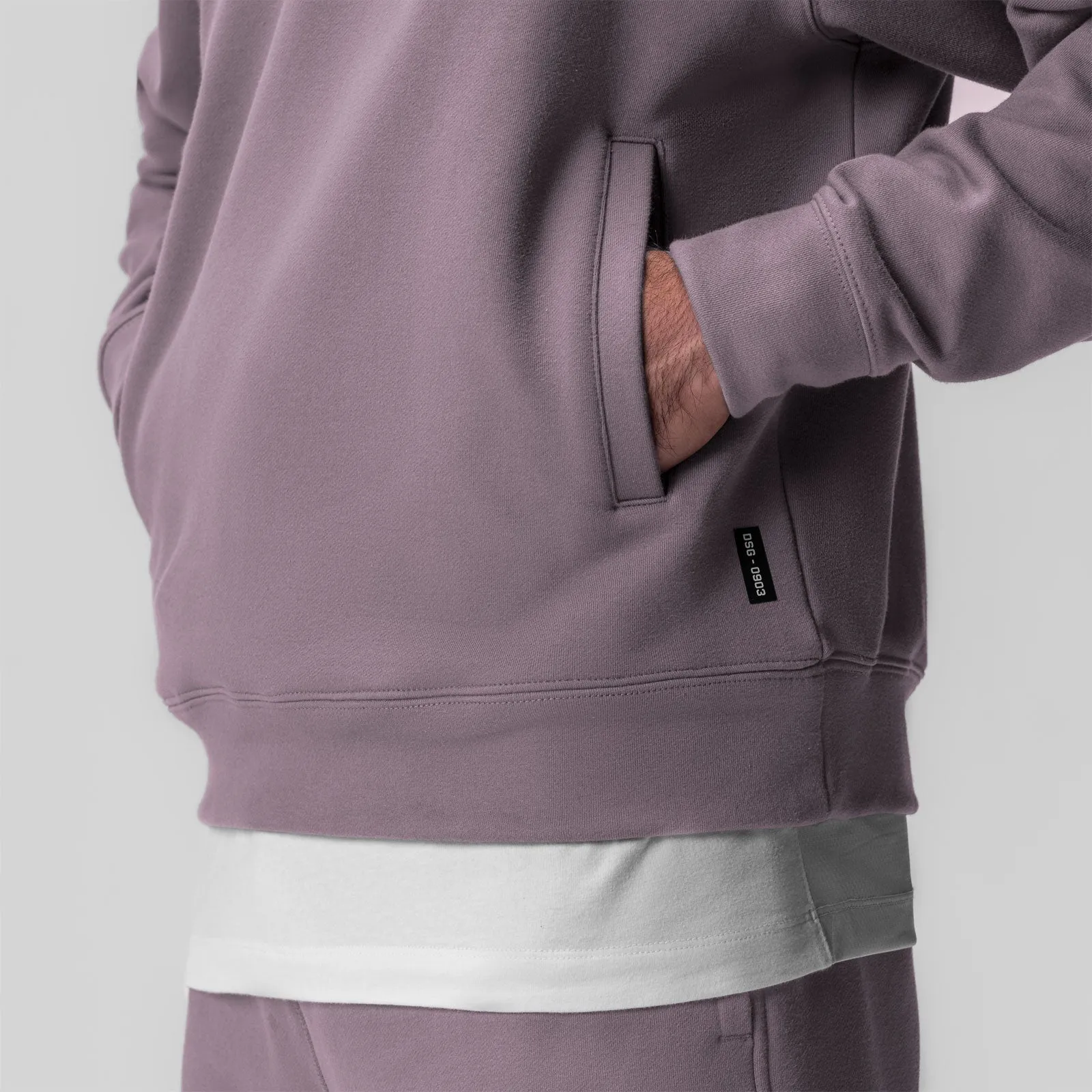 0903. Tech-Terry? Paneled Quarter Zip - Moonscape "Wave Dye" High Neck