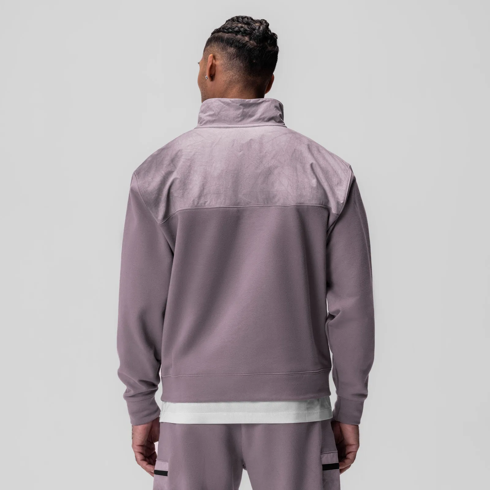 0903. Tech-Terry? Paneled Quarter Zip - Moonscape "Wave Dye" Trend Motion