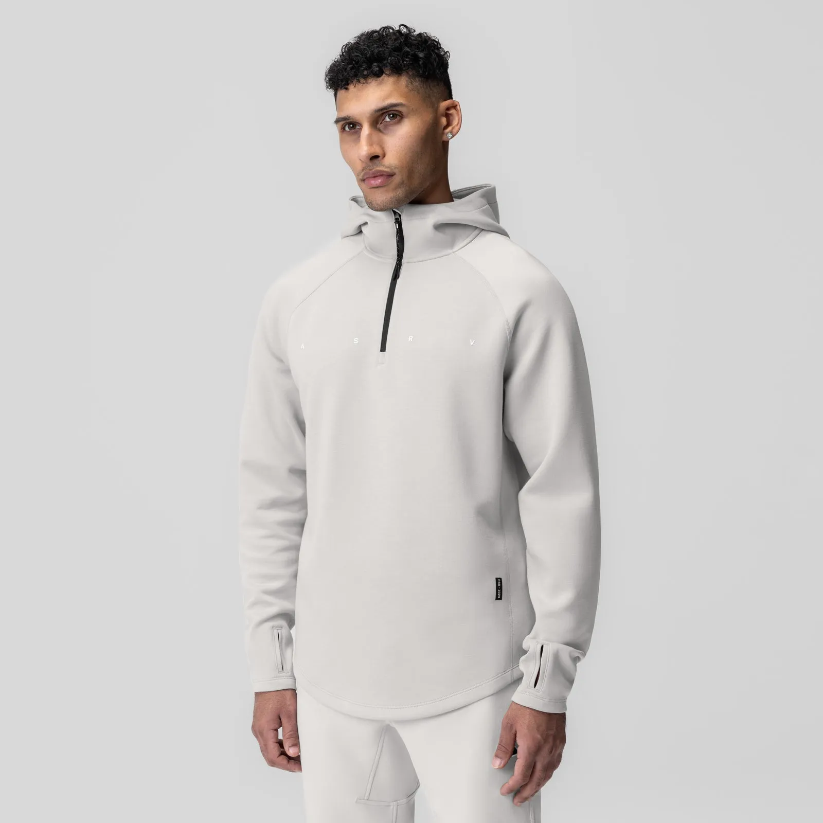 1023. Dri-Core? Zip Hoodie - Light Grey Floral Print Skiing wear