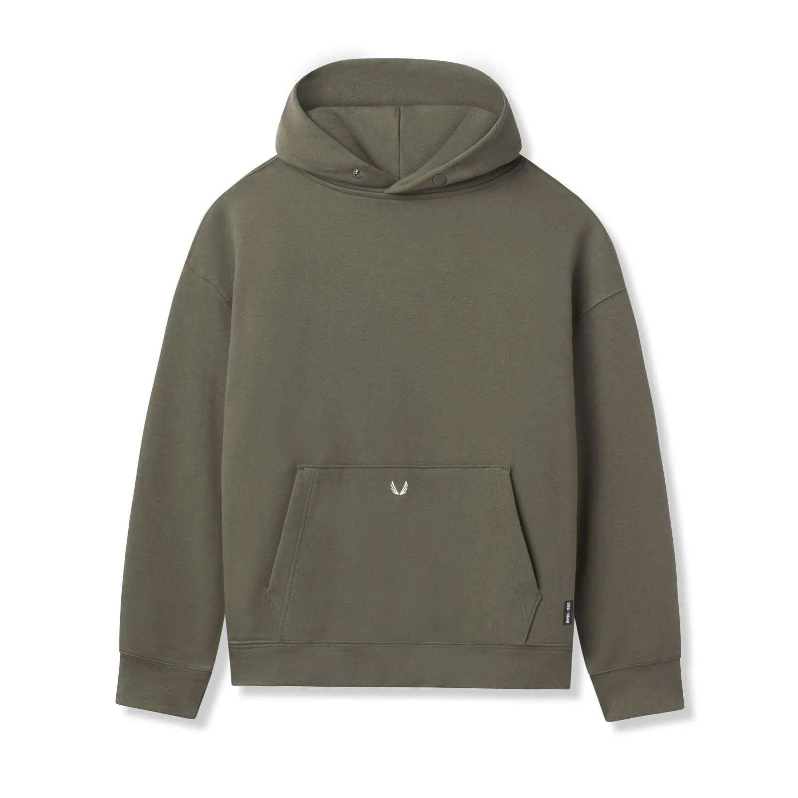 0648. Tech-Terry? Hoodie - Olive All Day Wear Ergonomic Tailoring