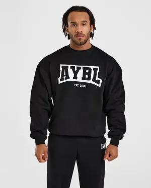 Comfy Apparel Academy Oversized Sweater - Black