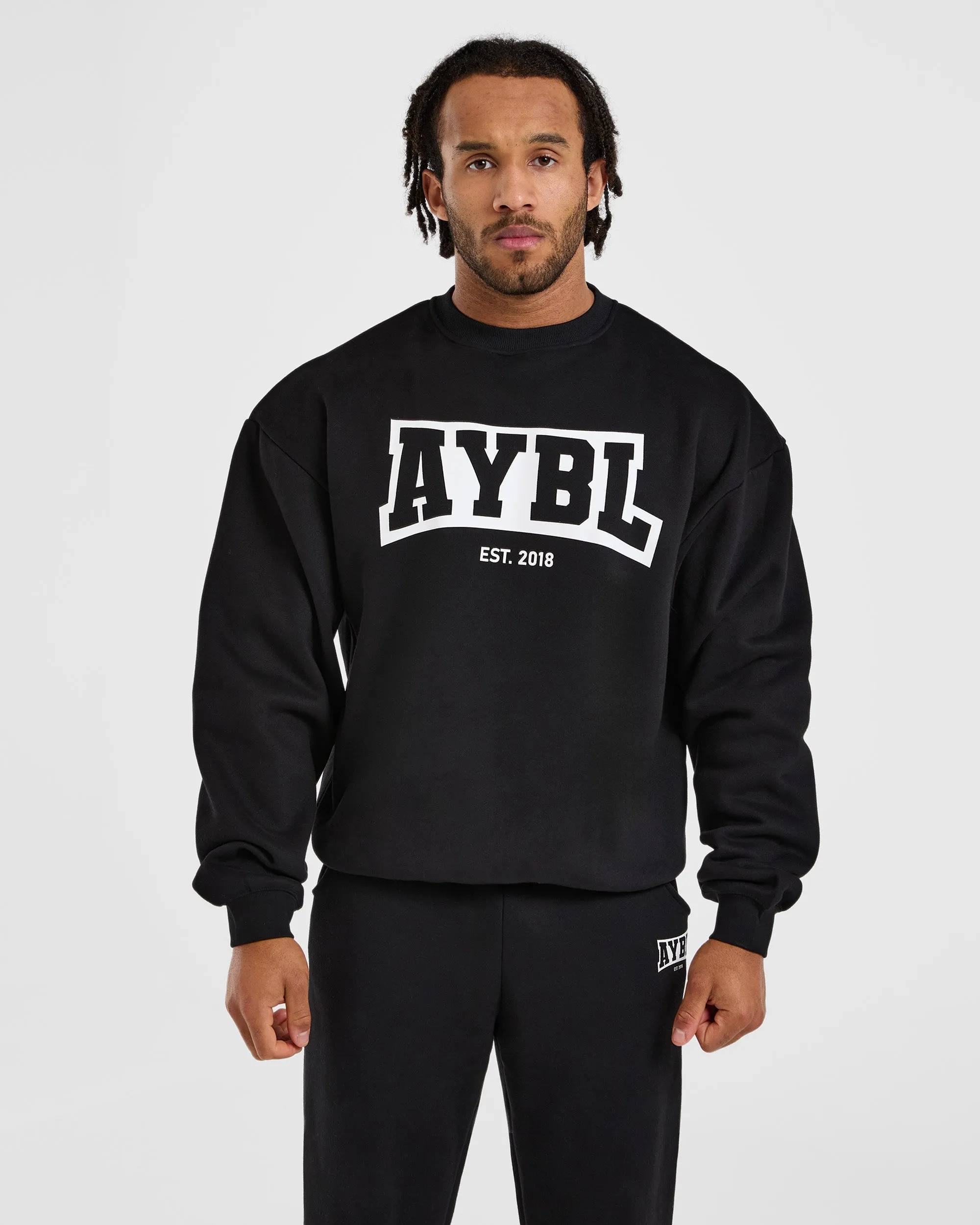 Comfy Apparel Academy Oversized Sweater - Black
