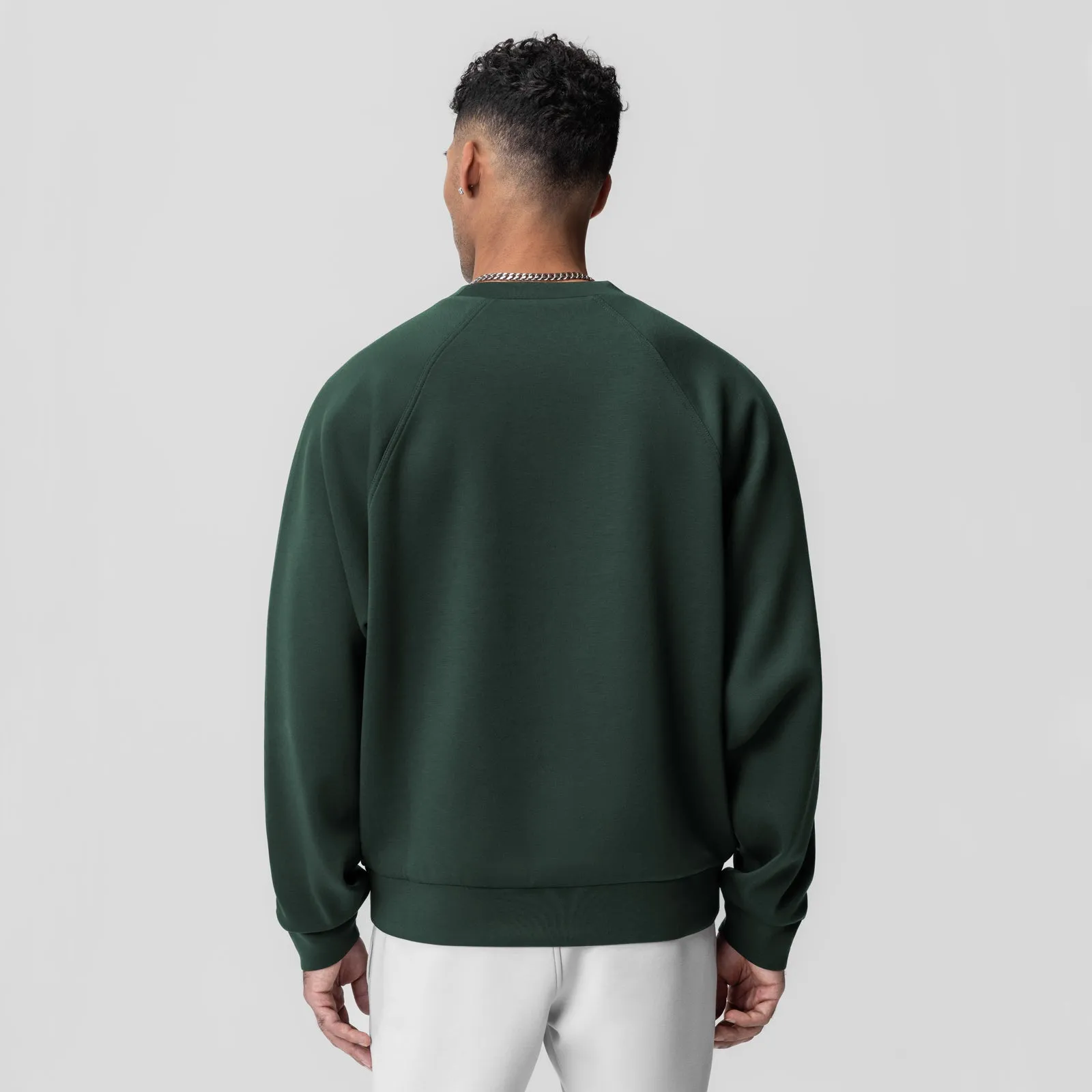 Pockets Soft touch finish 1020. Dri-Core? Oversized Crewneck - Forest Green