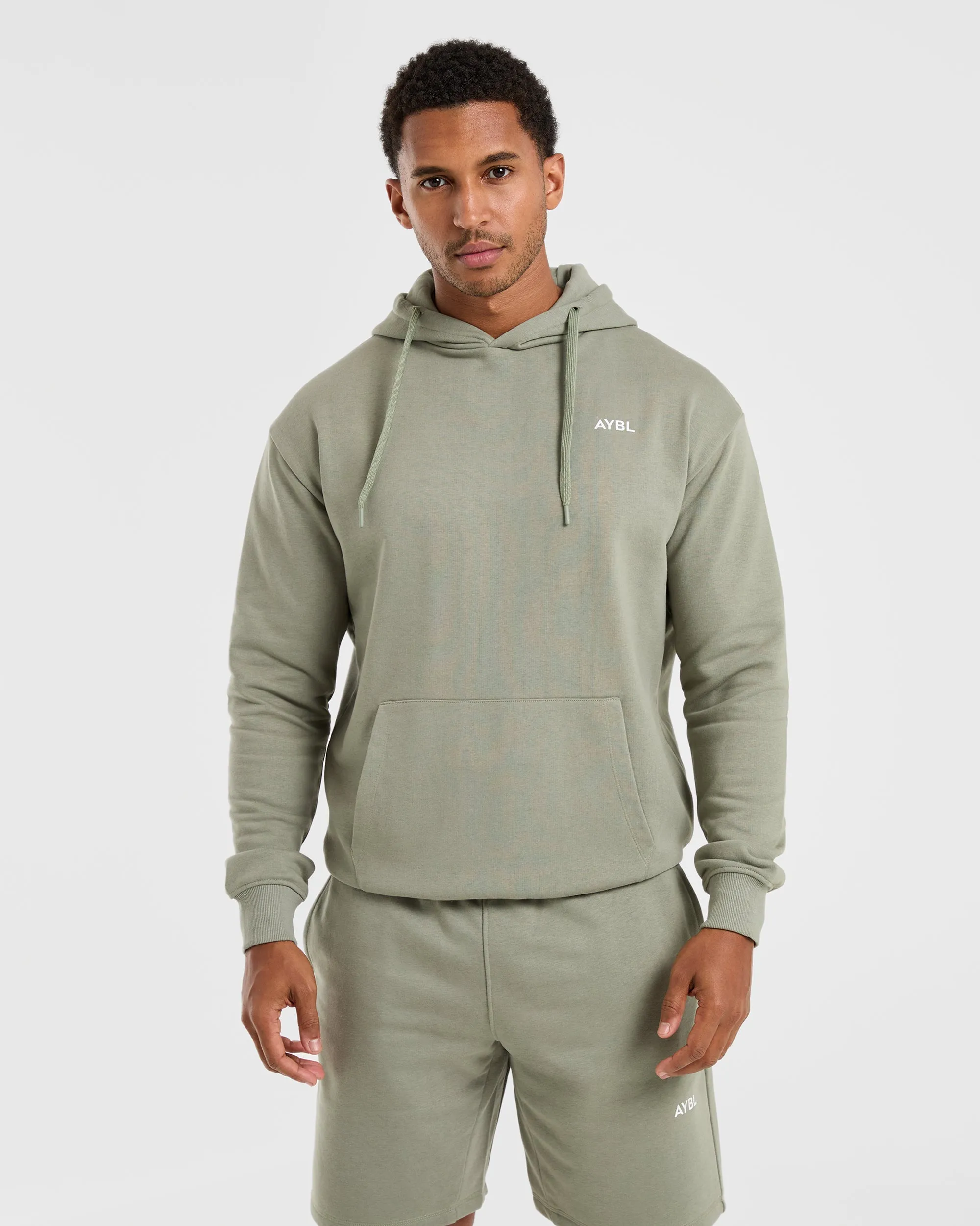 Feathery accents Home Office Attire Essential Lightweight Hoodie - Washed Sage