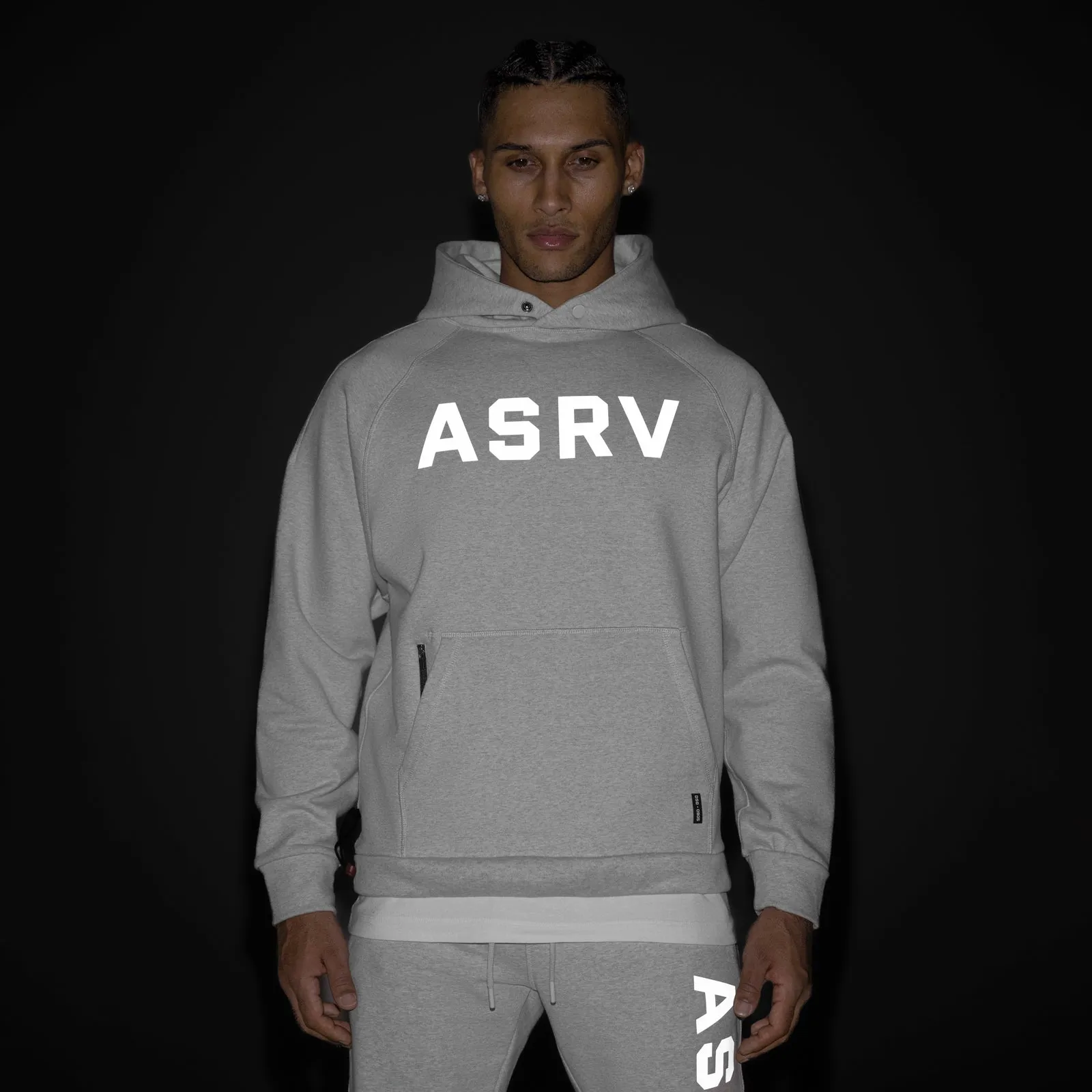 0905. Tech-Terry? Weather-Ready Training Hoodie - Heather Grey "ASRV" dormitory style
