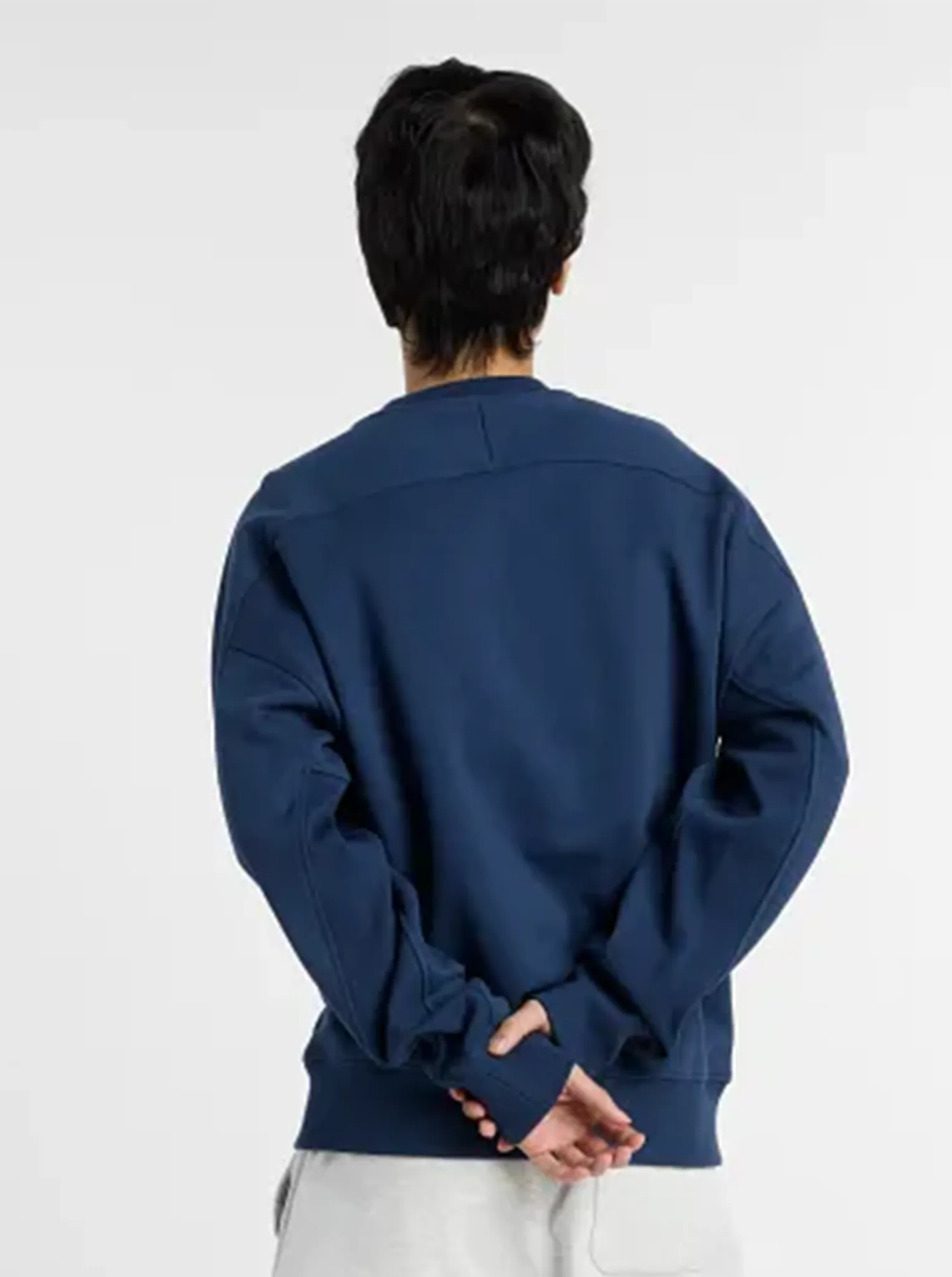 Varsity French Terry Graphic Crew Thermal Insulation Denim Look