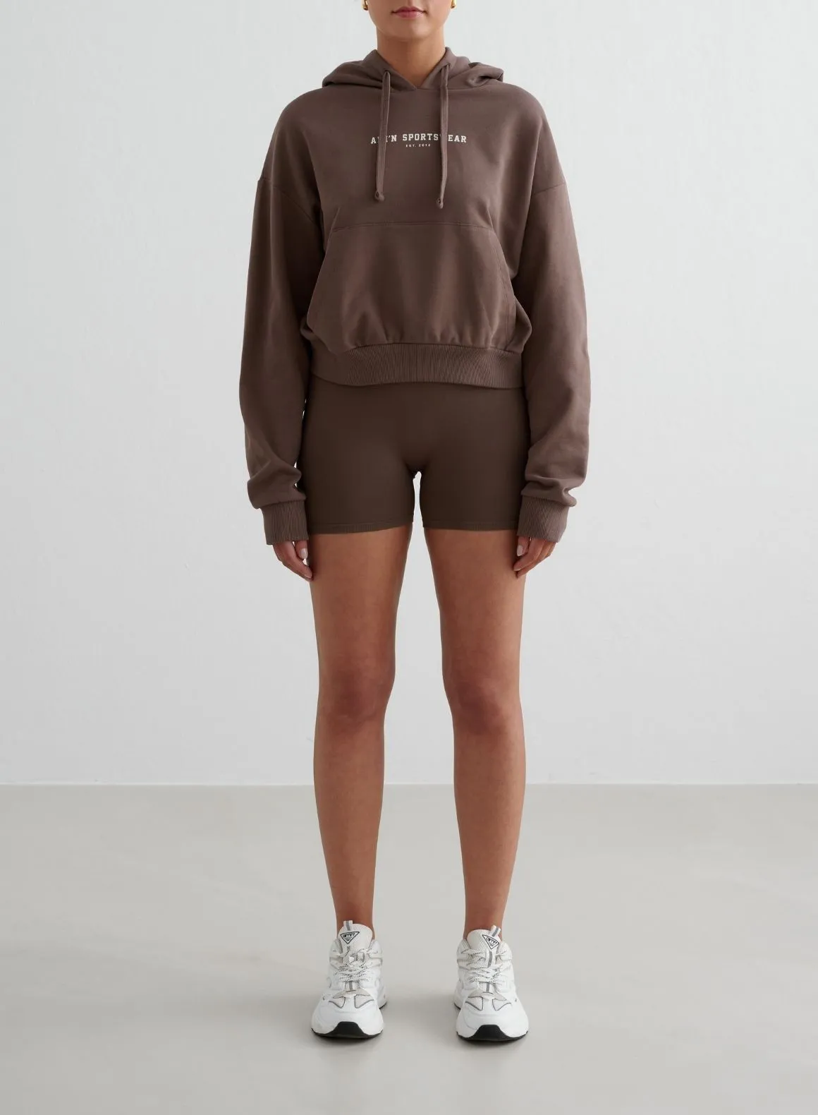 Brushed Interior Macchiato Varsity Chunky Terry Hood