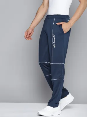 WaterproofTechnology Alcis Men Navy Blue Printed Slim Fit Track Pants