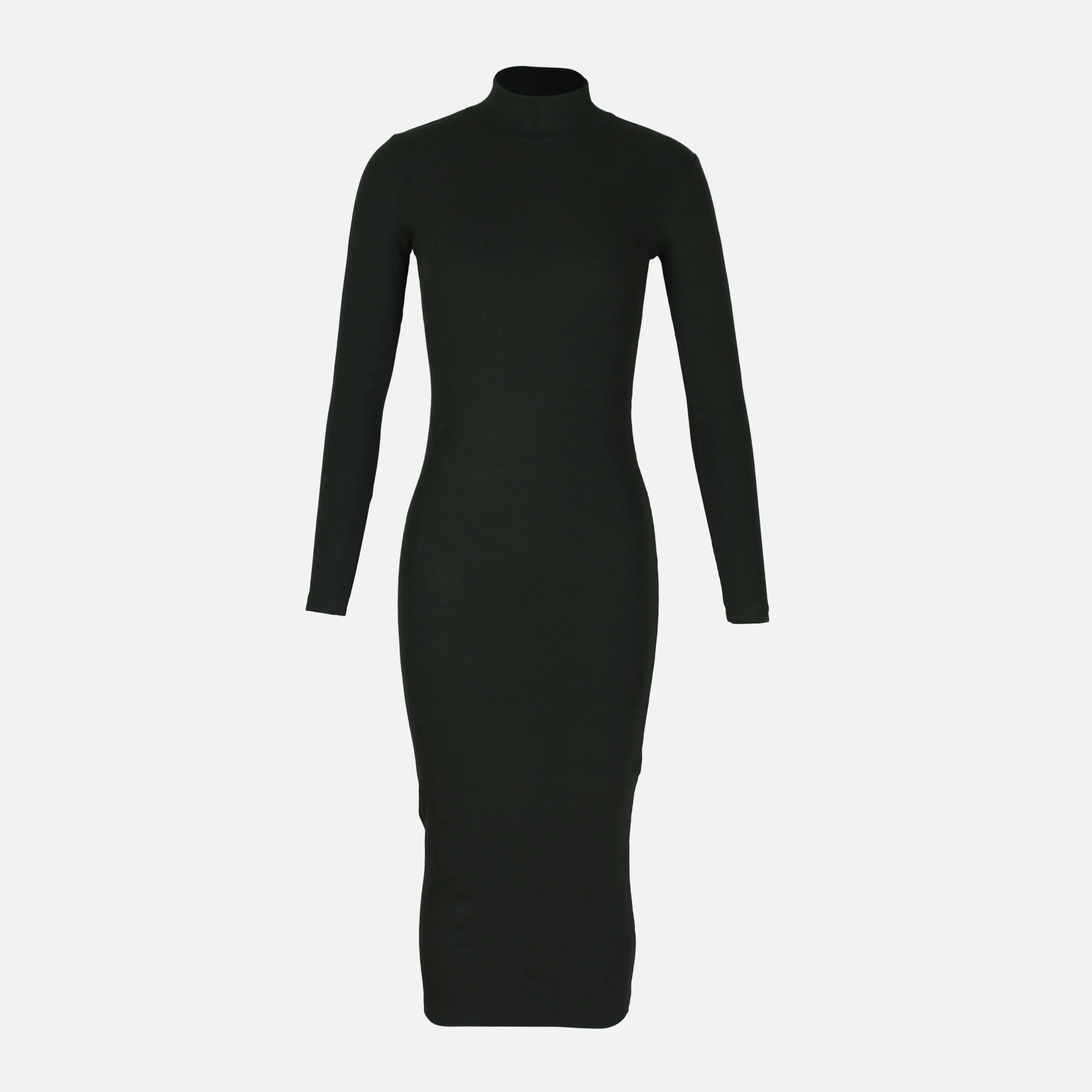 QuickDry Construction LADIES LONG SLEEVE RIBBED LONG DRESS