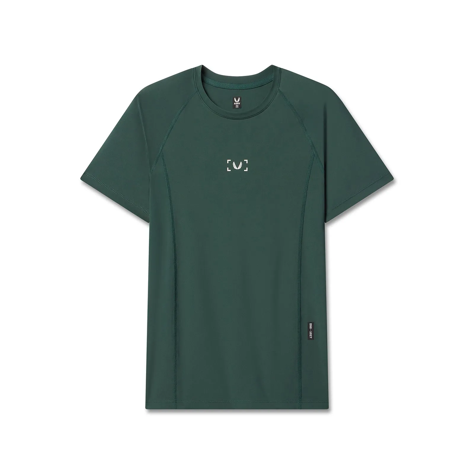 1027. WarpFlexx-Lite? Half-Sleeve Baselayer - Forest Green Personalized MultiPly Fabric