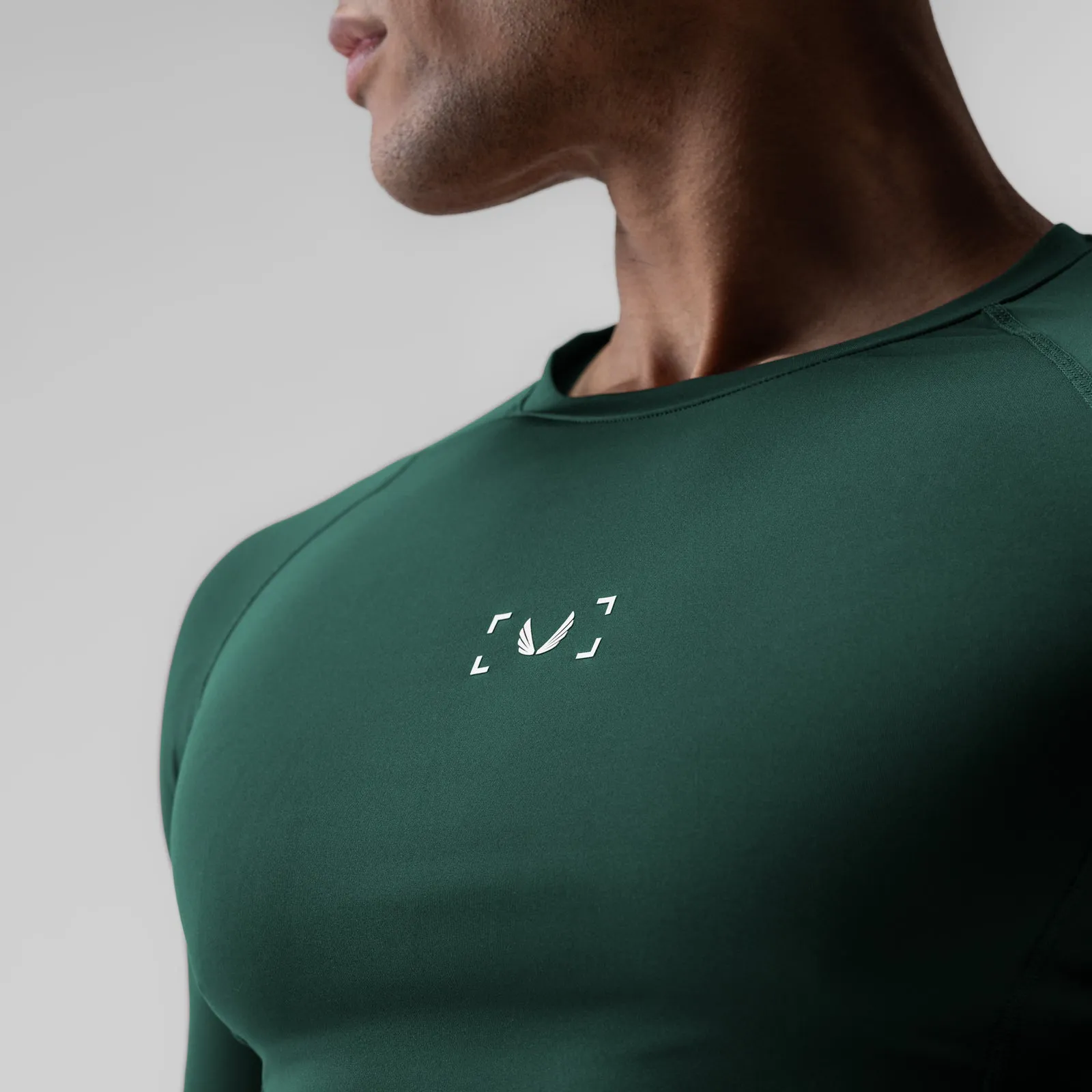black friday Natural Fiber Blend 1027. WarpFlexx-Lite? Half-Sleeve Baselayer - Forest Green