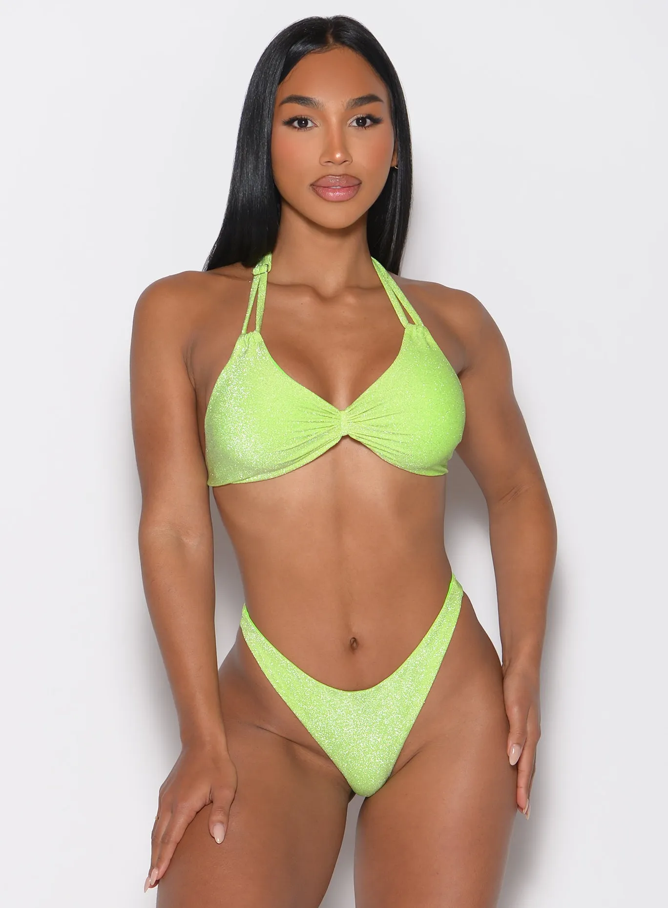 Sunkissed Sparkle Bikini Top Multi Strap Back Design Machine washable