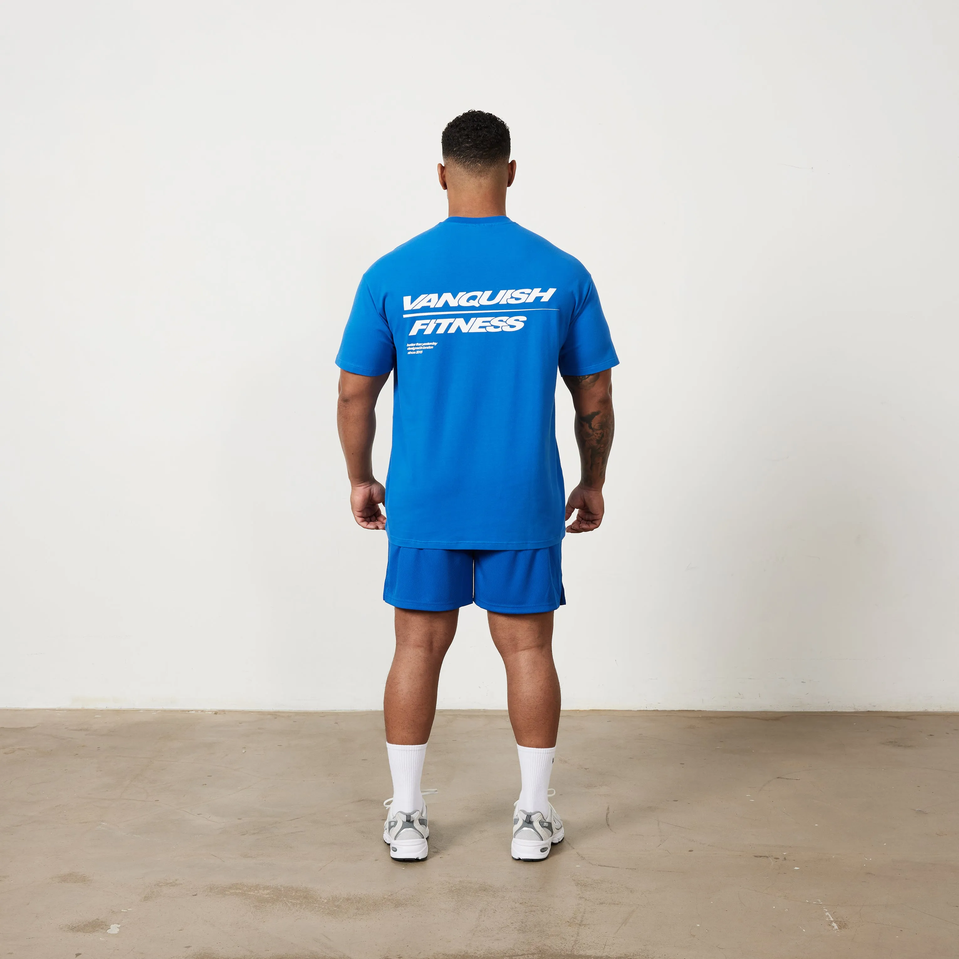 Vanquish Speed Cobalt Blue Mesh Shorts jumpsuit