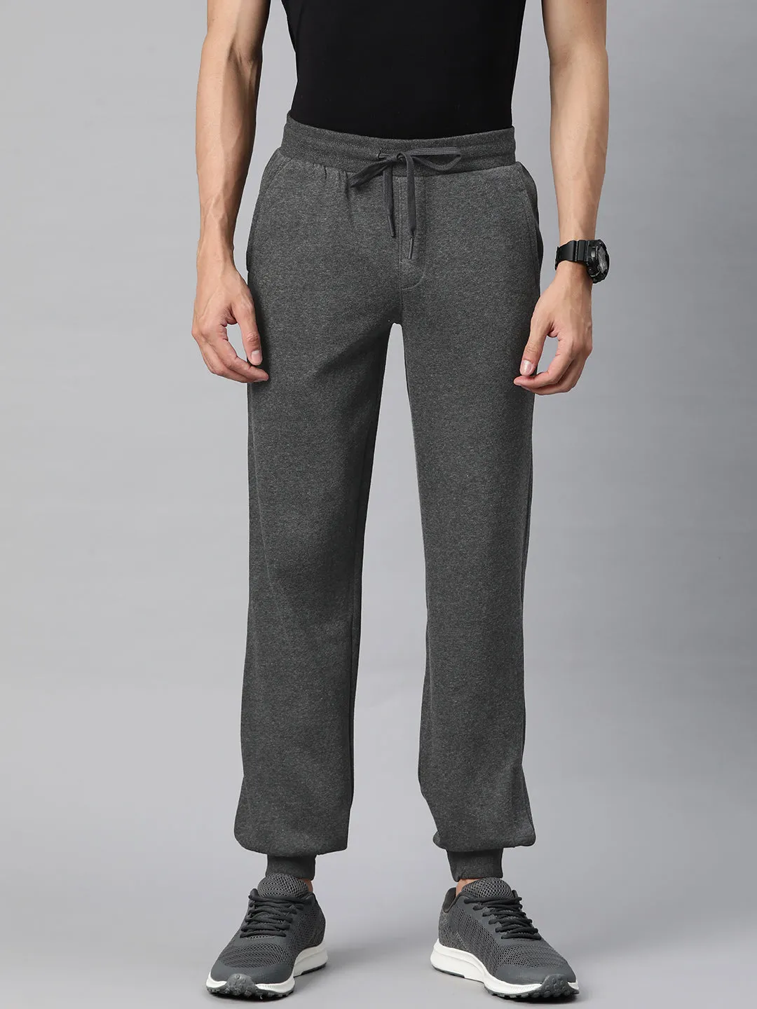 Alcis Men Solid Regular Dry Fit Joggers Anti Pilling Finish
