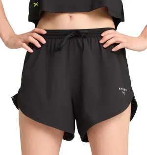 Travel Comfort Stretch Fabric Puma X HYROX Ultraweave Velocity 4 Inch Womens Training Shorts - Black