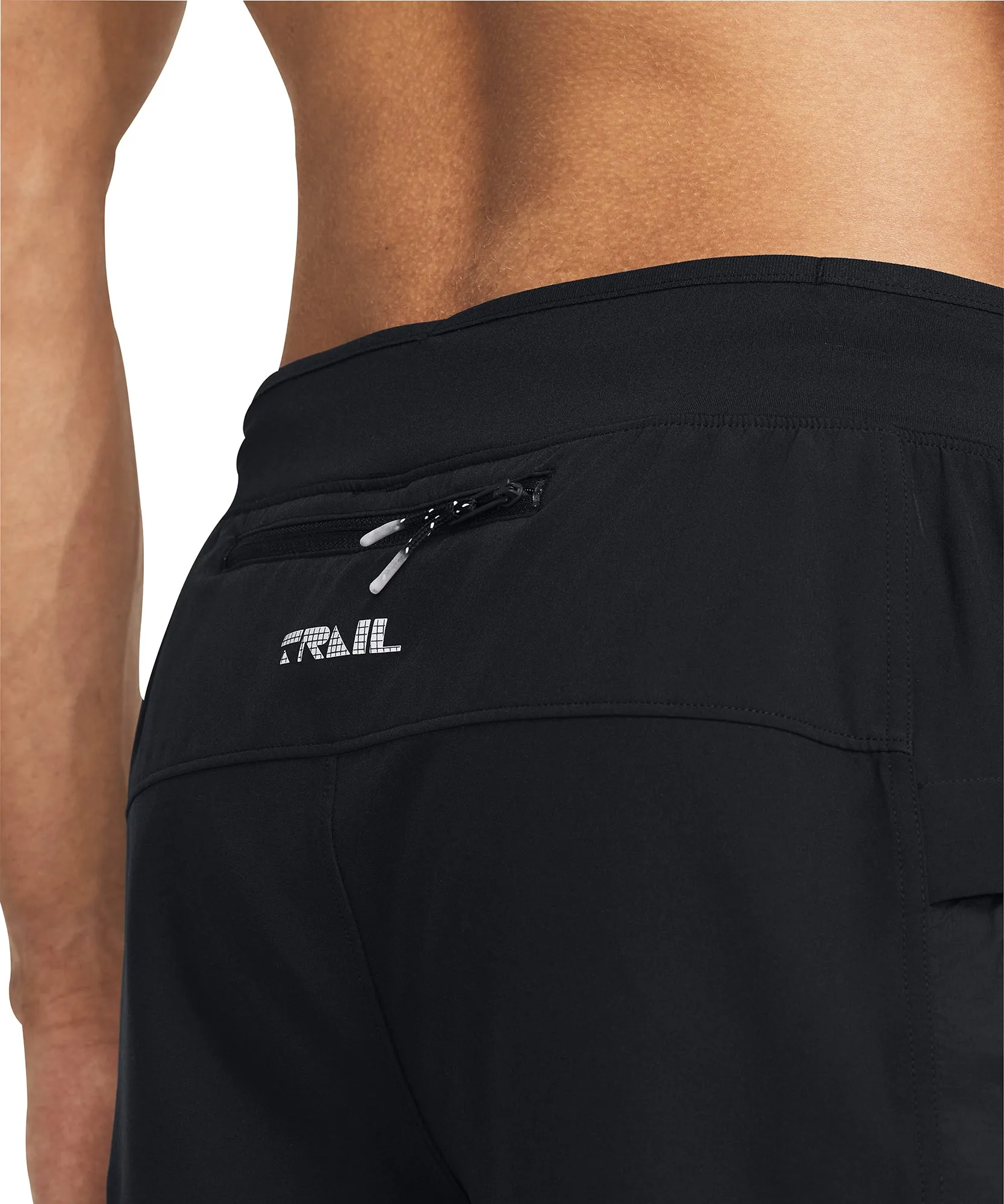 Under Armour Launch Trail 5 Inch Mens Running Shorts - Black Teflon Coated Finish
