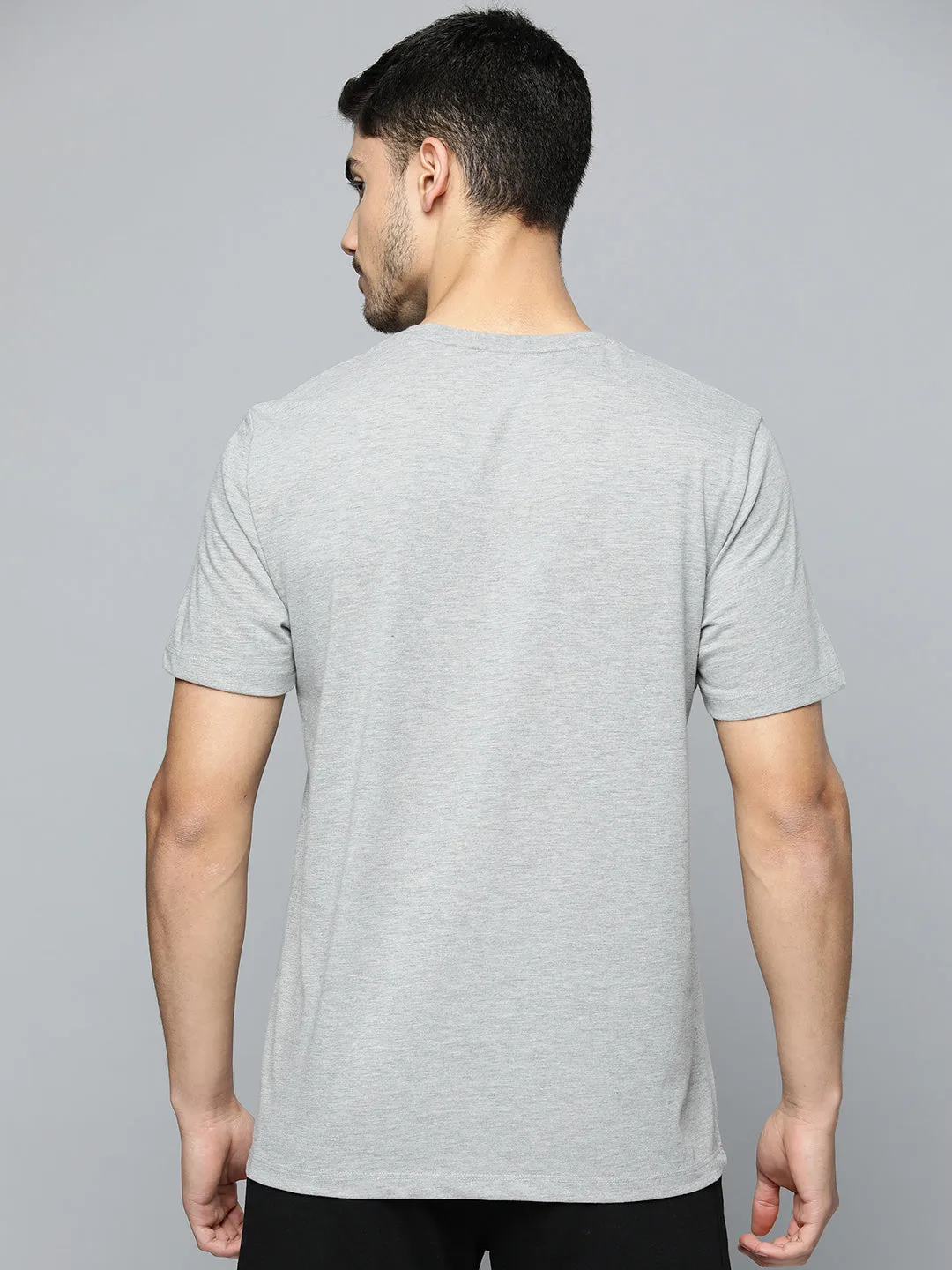 Alcis Men Typography Printed Anti Static Slim Fit Sports T-shirt StaticFree Lining AntiPillingCloth