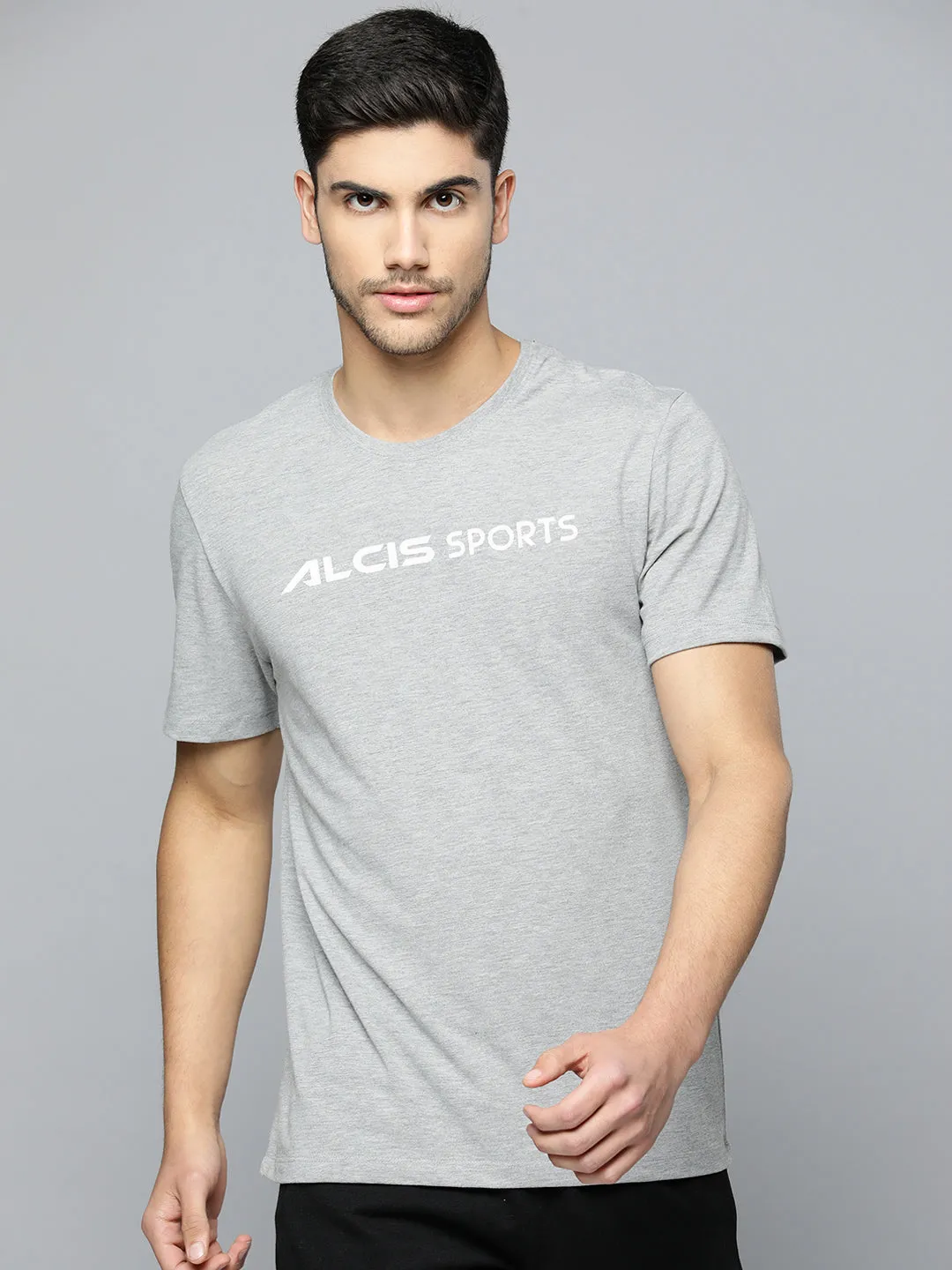 Fire Core ErgonomicCut Alcis Men Typography Printed Anti Static Slim Fit Sports T-shirt