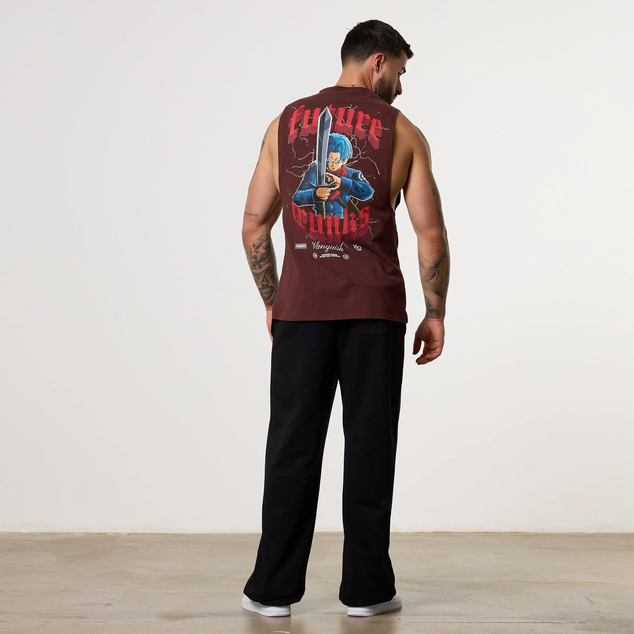 Top Rated Loose fitting comfort Vanquish DBS Trunks Brown Sleeveless T-Shirt