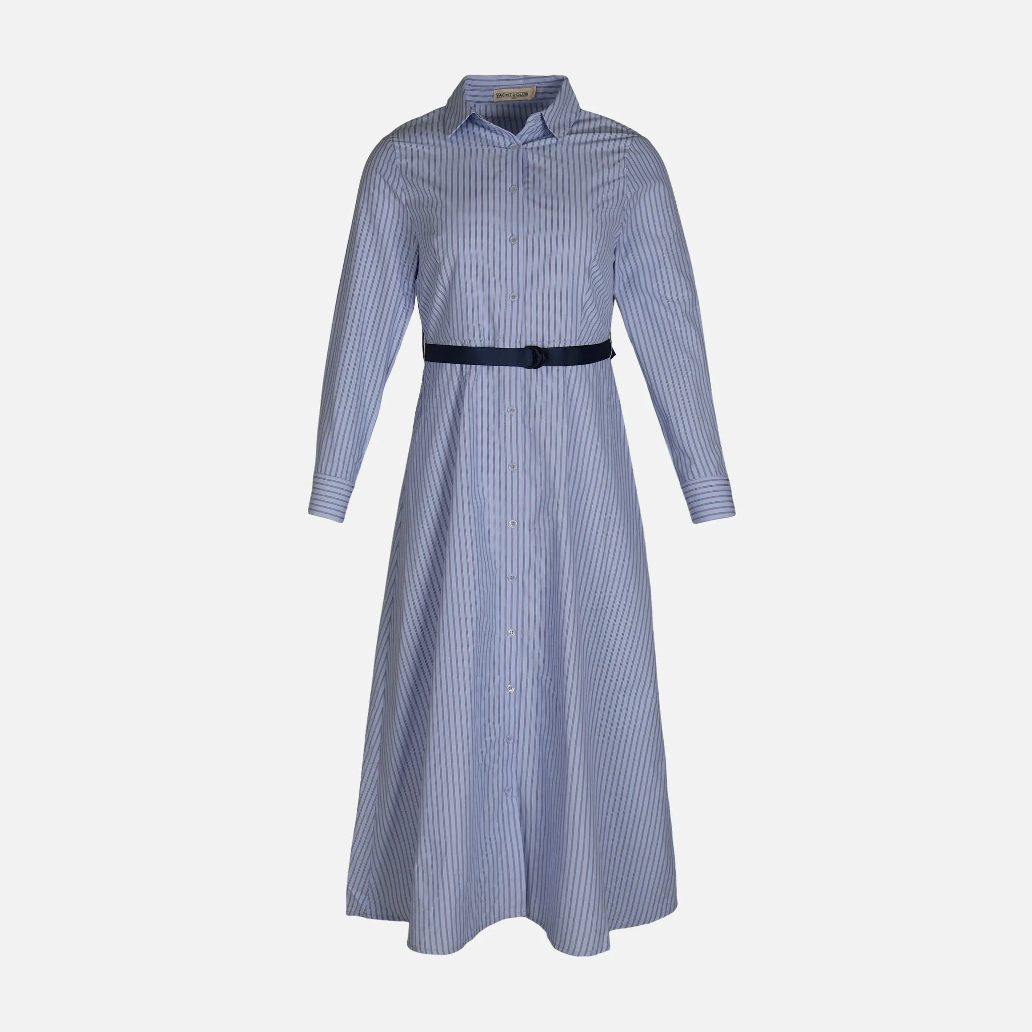 WOMEN LONG SLEEVE STRIPED LONG DRESS Glow Core